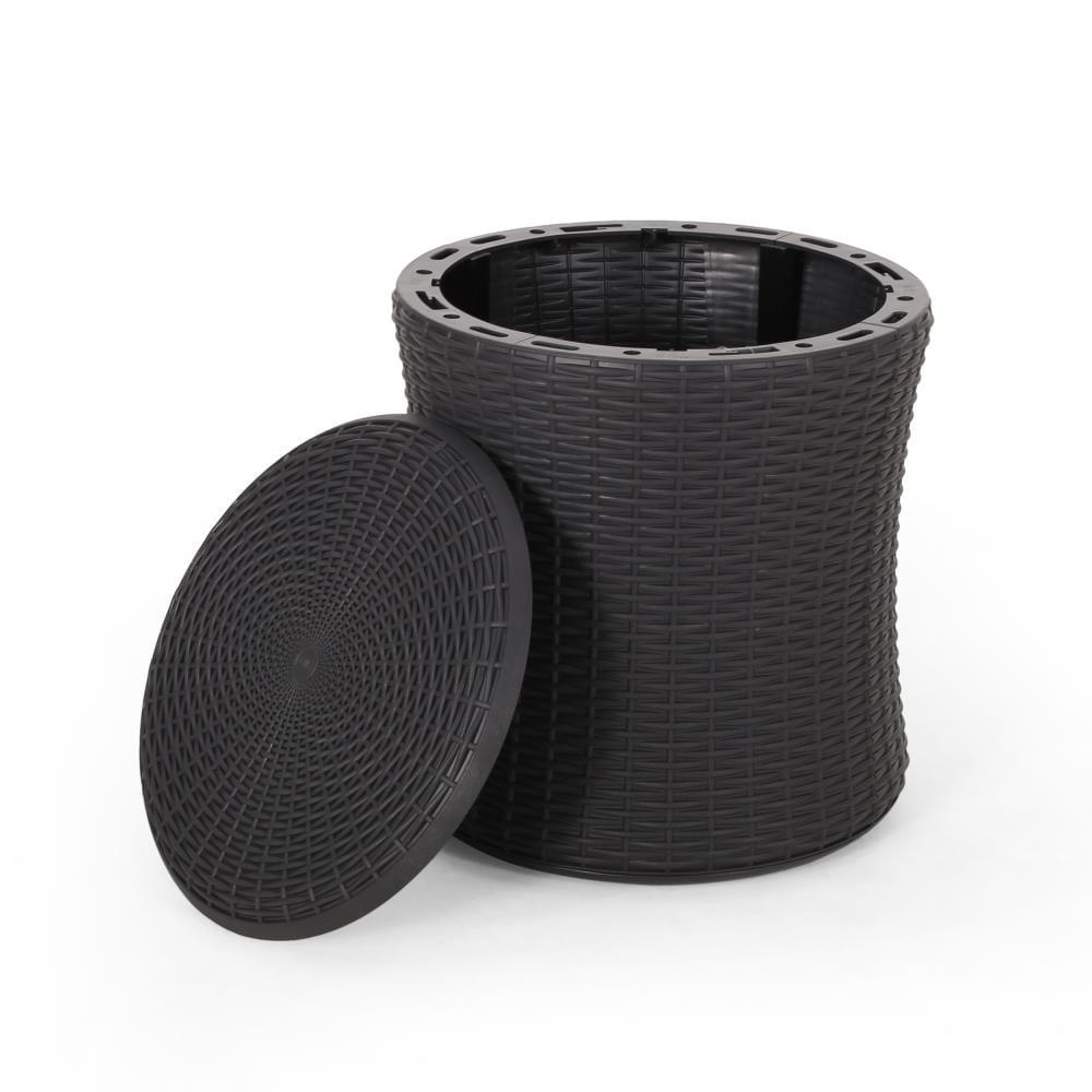 Olivo Patio Faux Wicker Patio Table - Dark Gray - Christopher Knight Home