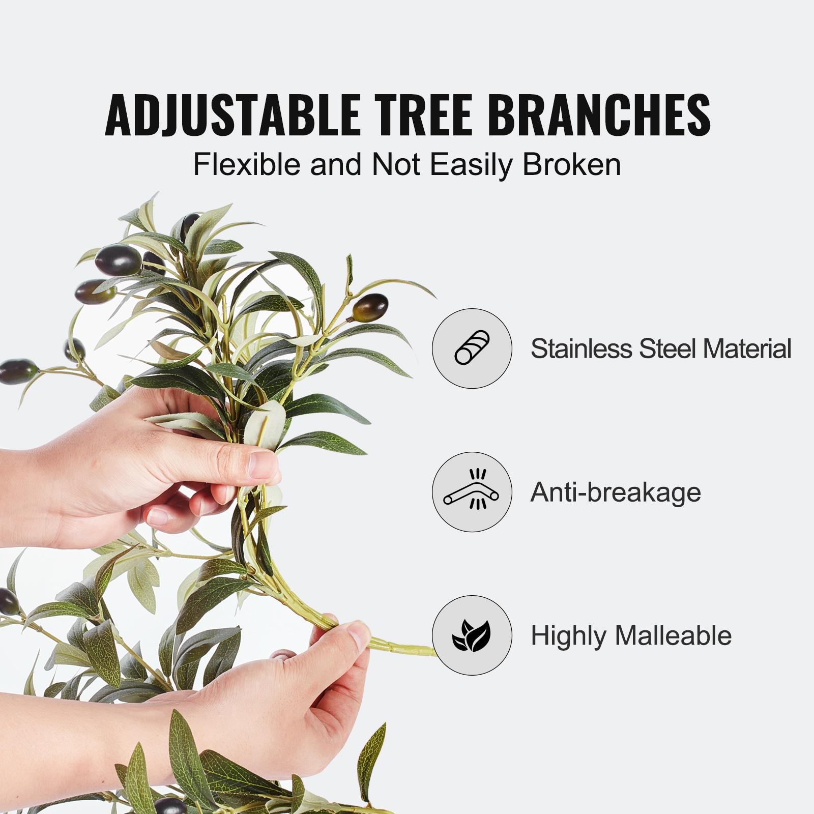 6 ft. Artificial Olive Tree Secure PE Material and Anti-Tip Tilt Protection Low-Maintenance Plant
