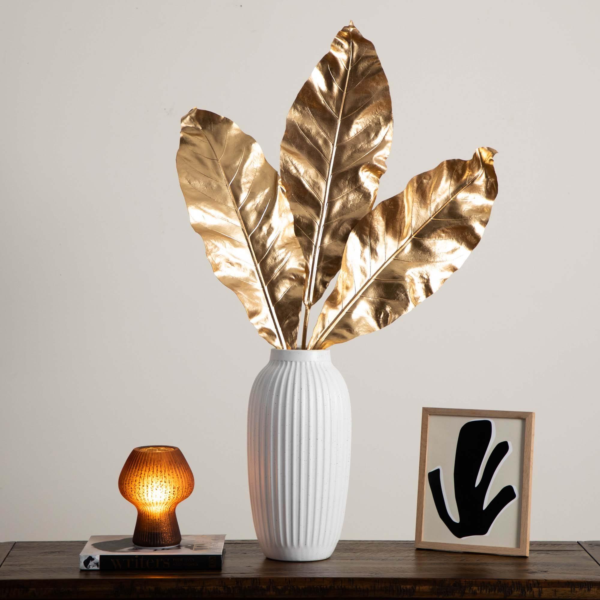 42in. Artificial Palm Gold Stems, Set of 3
