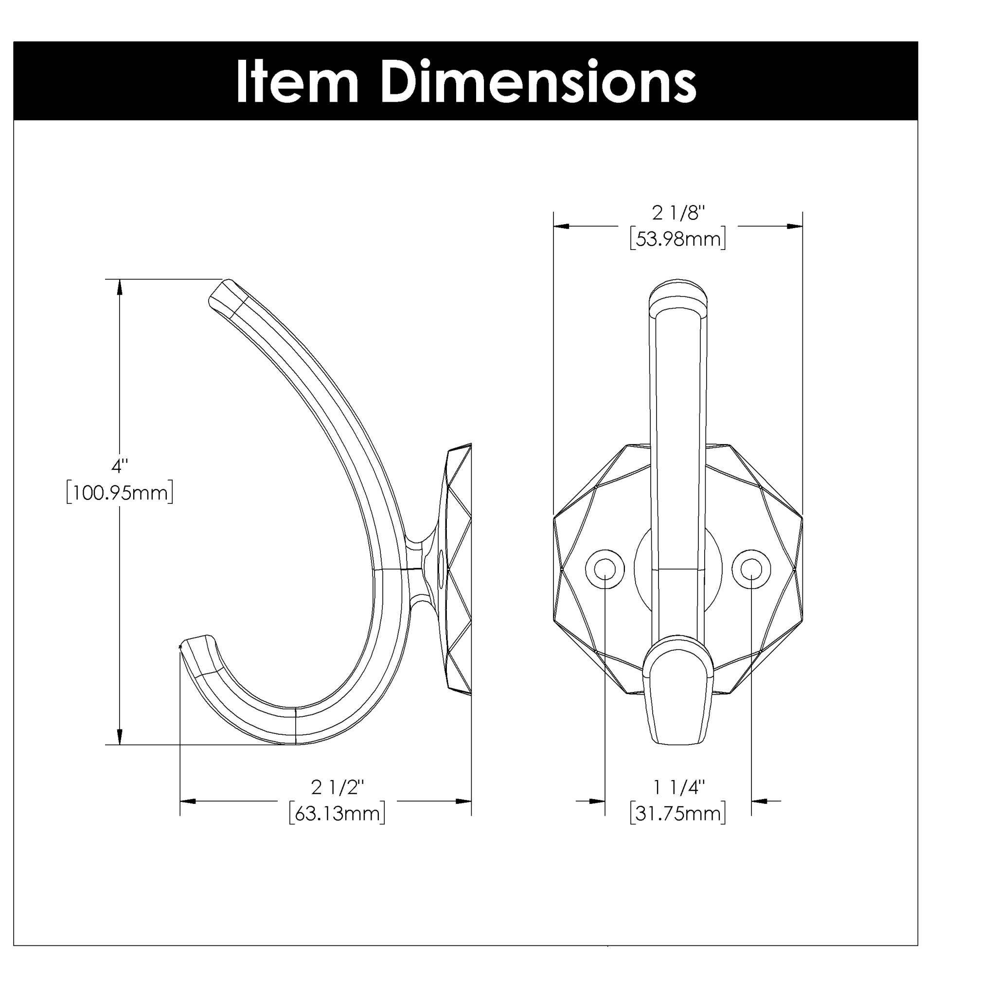 Hickory Hardware Cottage Steel Wall Hook (Set of 14)