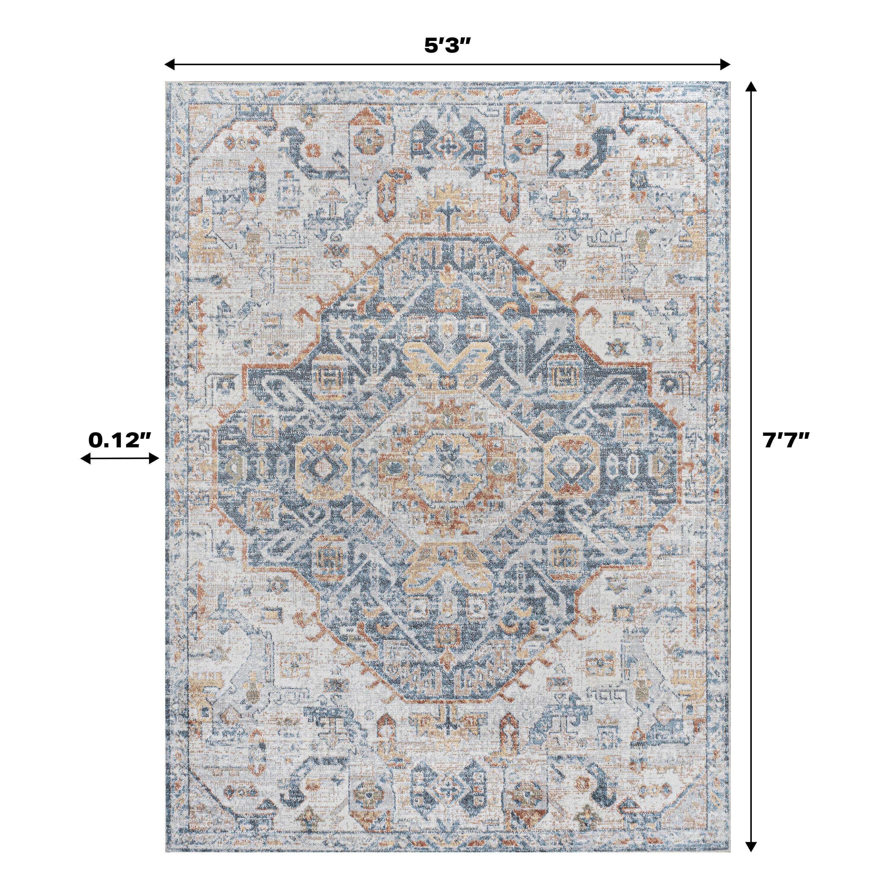 JONATHAN Y Shaemus Bohemian Medallion Low-Pile Machine-Washable Indoor Area Rug