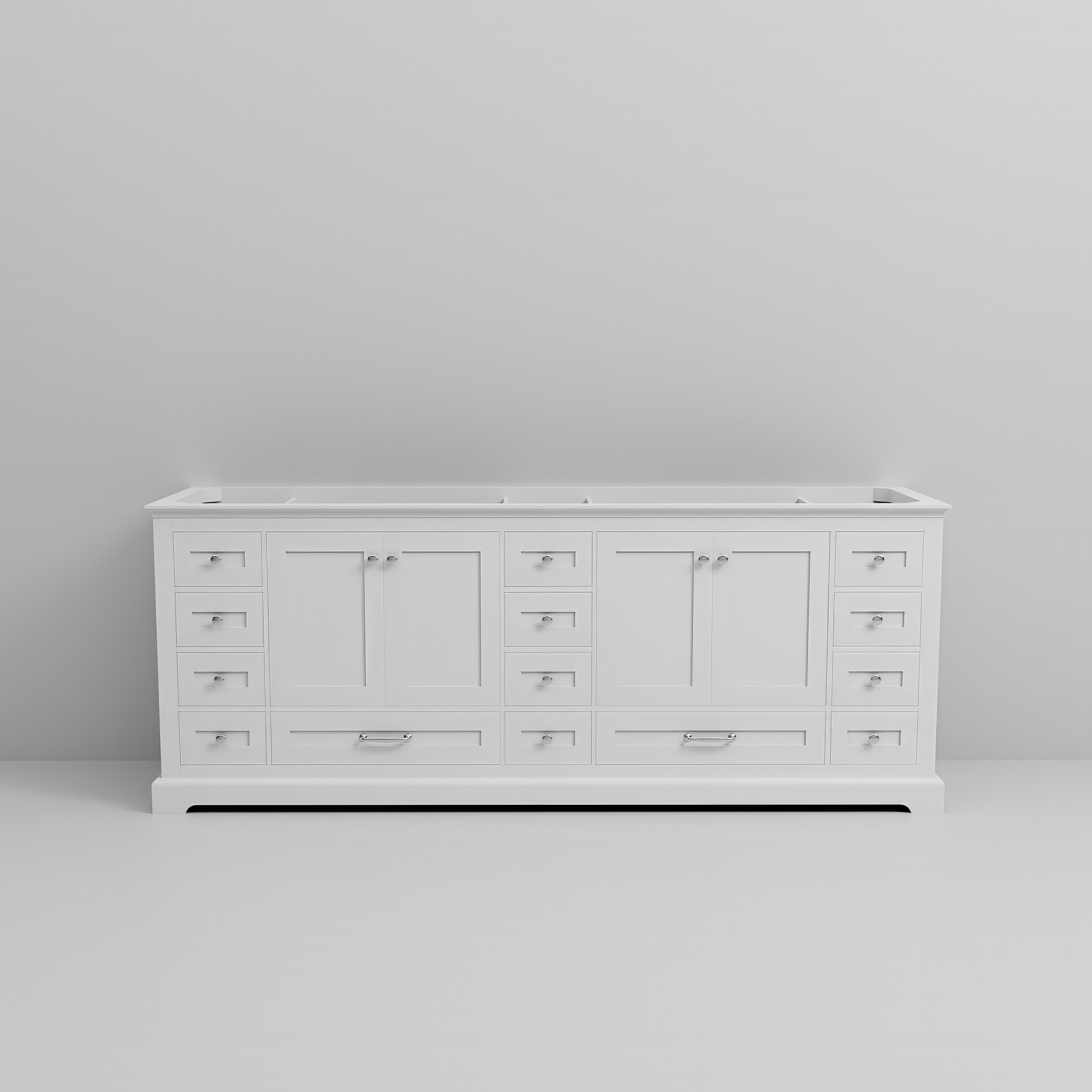 Lexora Dukes 84" Double Bathroom Vanity Base Only