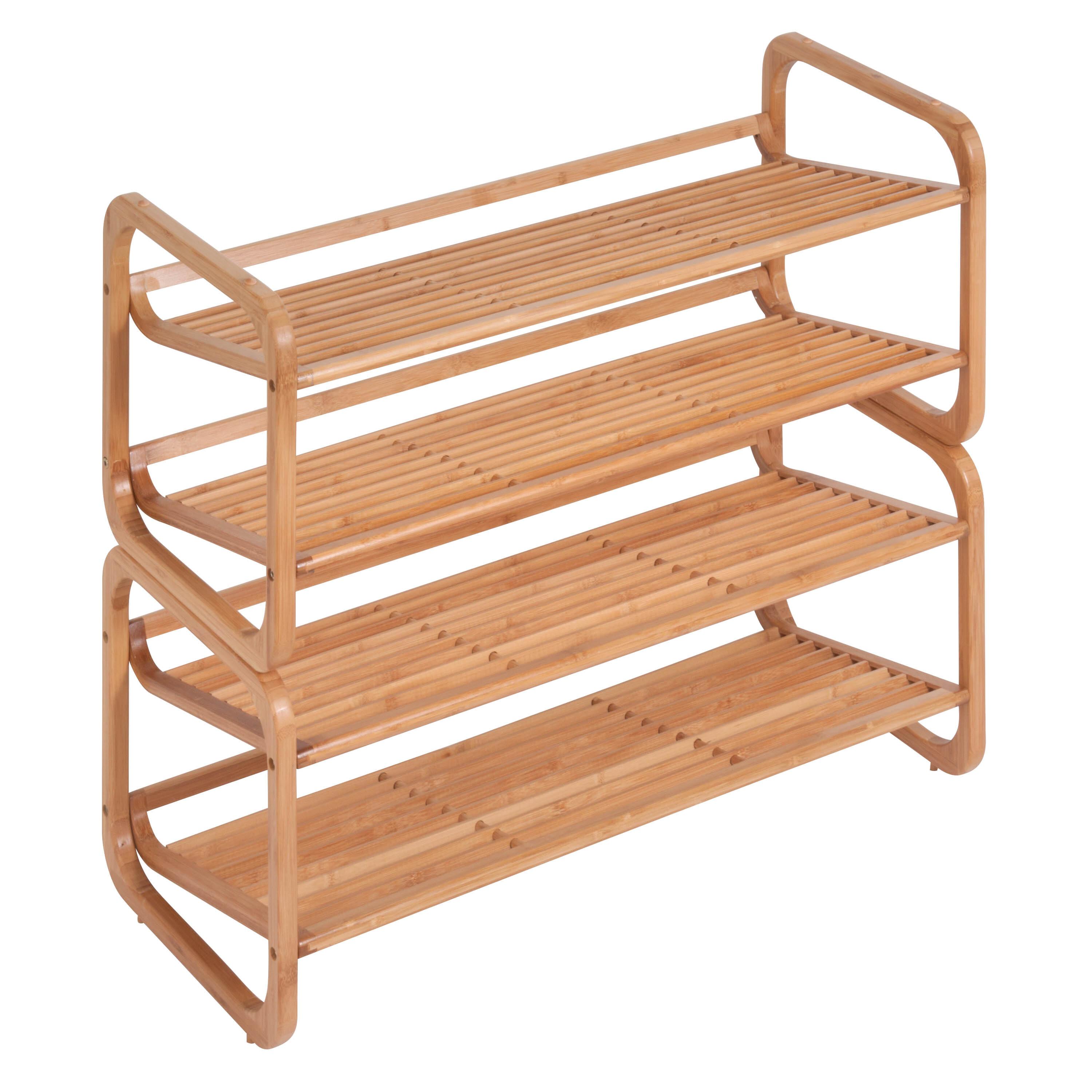 Honey-Can-Do 2 Tier Bamboo Shoe Rack