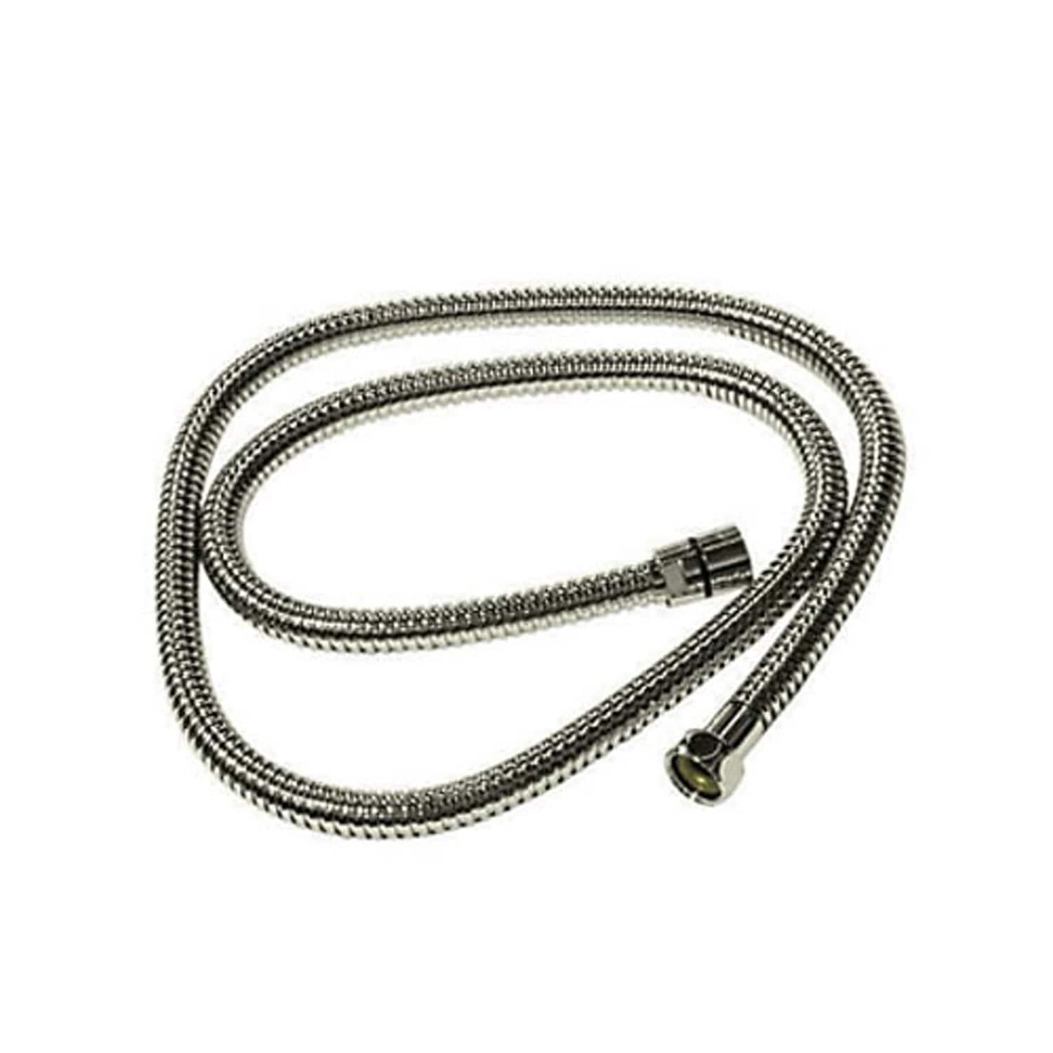 Rohl Flexible Metal Hose 59" Or 1500Mm Standard Length Double Spiral 1/2"F X 1/2"F In Satin Nickel