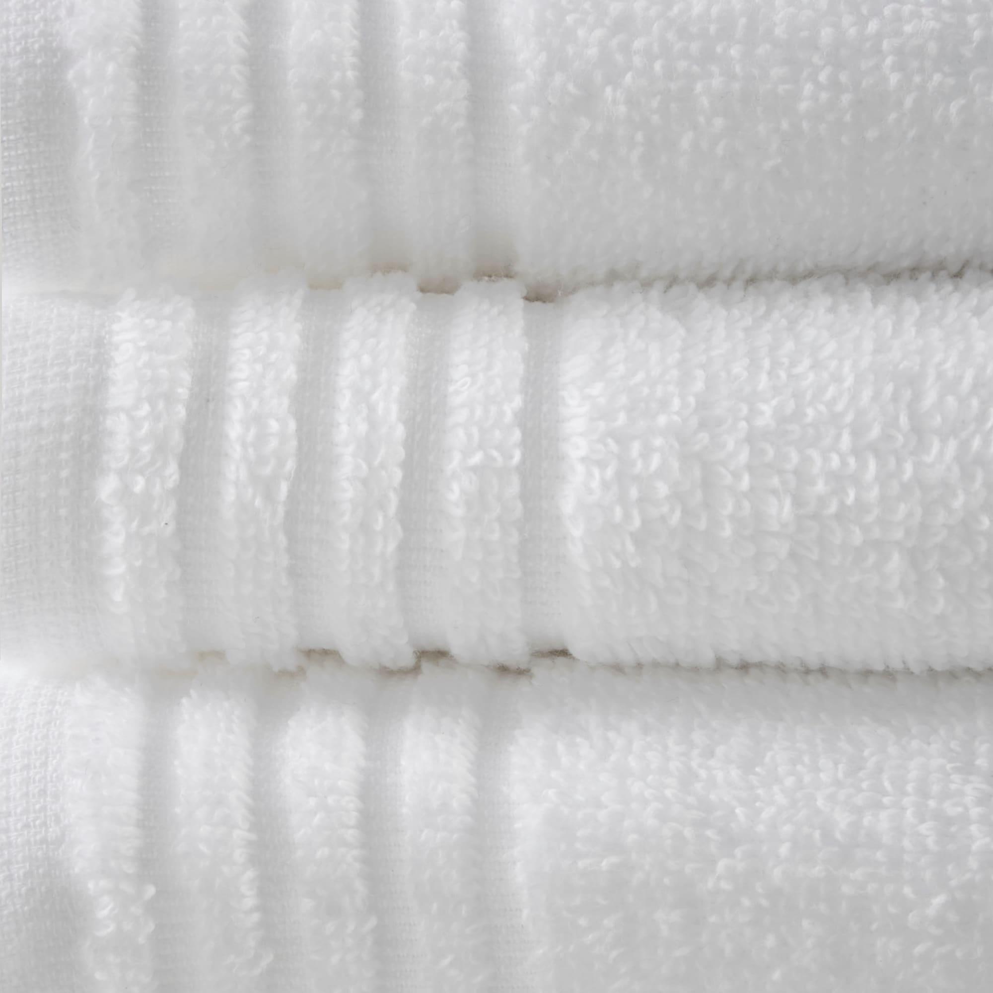 White Cotton Quick-Dry 12-Piece Bath Towel Set