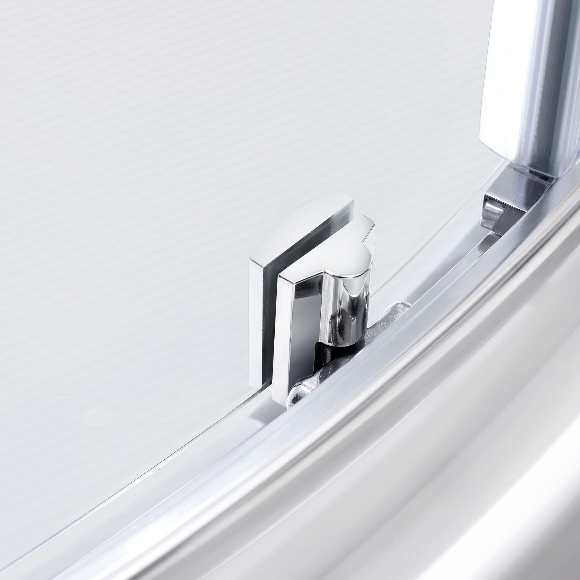 Ove Decors Breeze_36_without_walls OVE Decors Breeze Premium 40 in. Round Shower Kit w/ Clear, Base in Chrome Finish