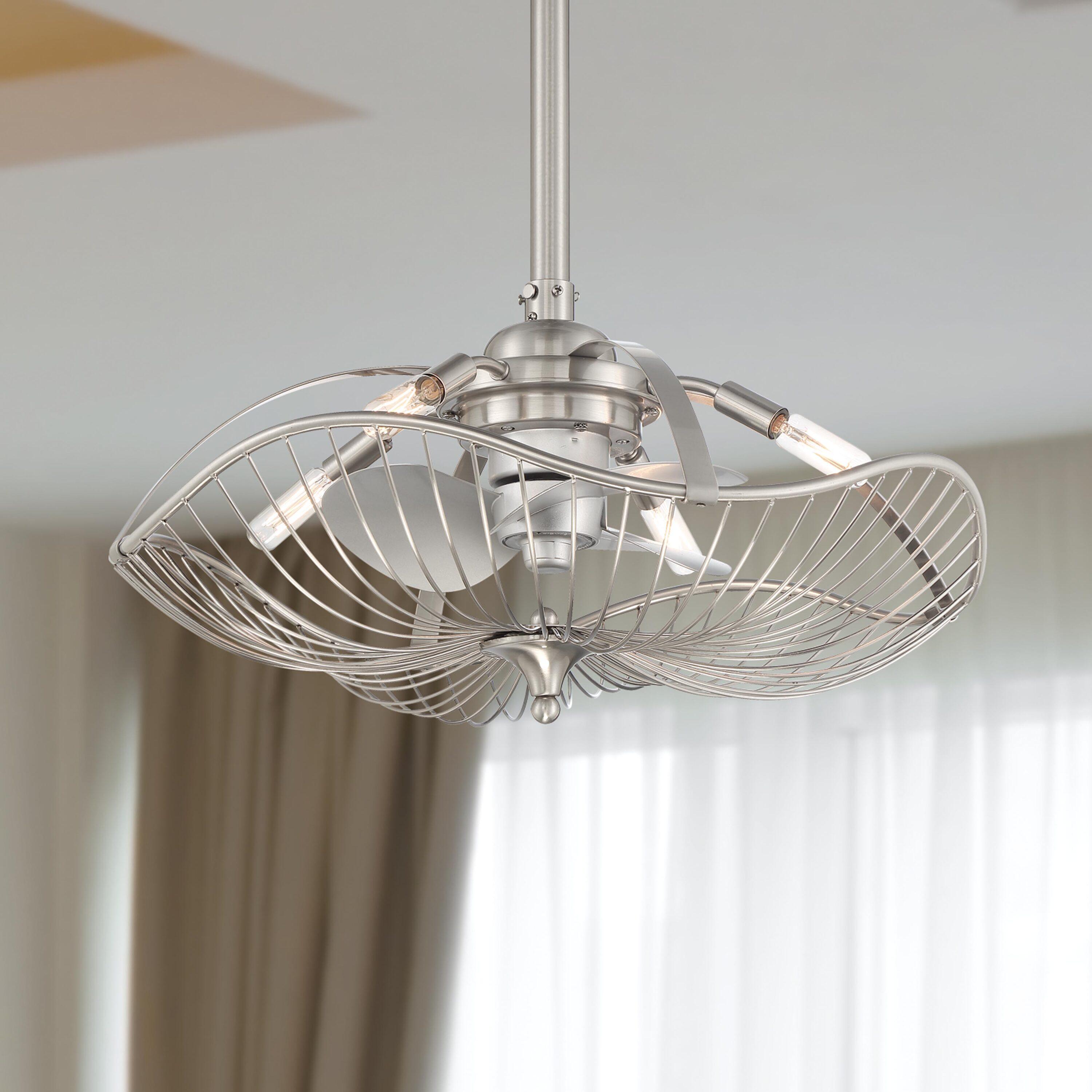 House of Hampton® 22" Akoni 3 - Blade Ceiling Fan with Light Kit Included