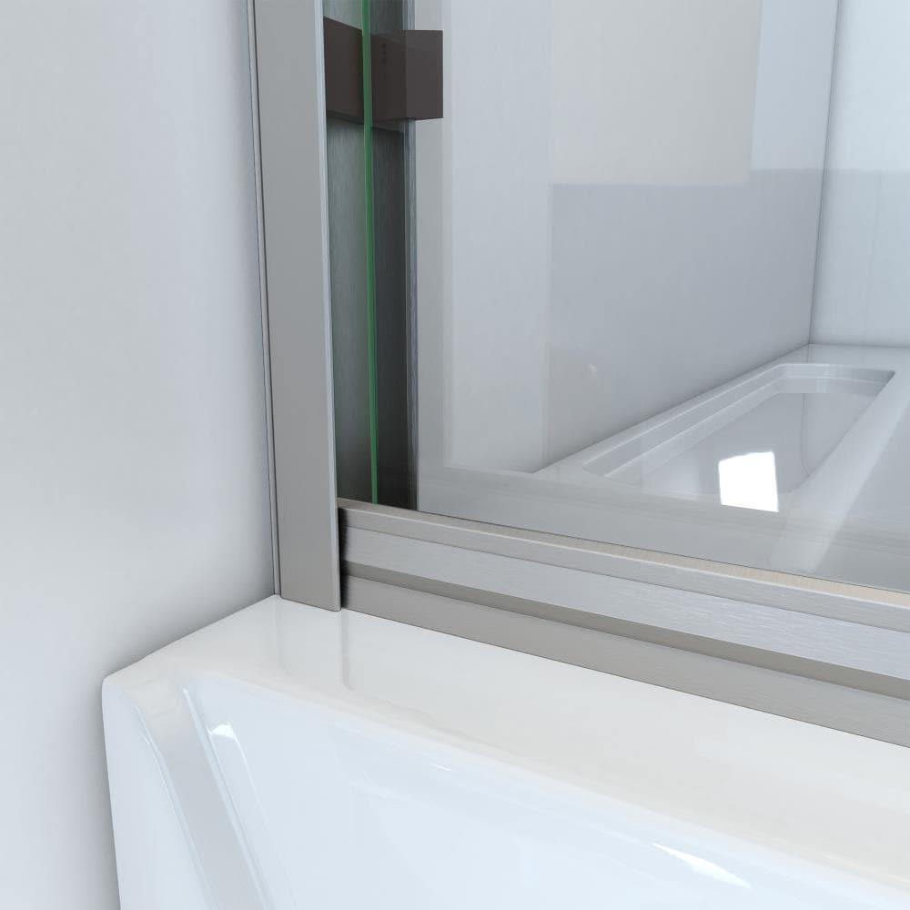 56" x 55" Bypass Semi-Frameless Tub Door