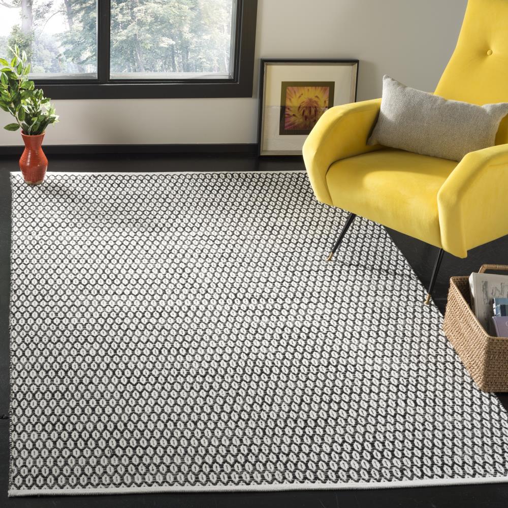 Montauk MTK608 Hand Woven Indoor Area Rug - Black/Ivory - 5'x8' - Safavieh