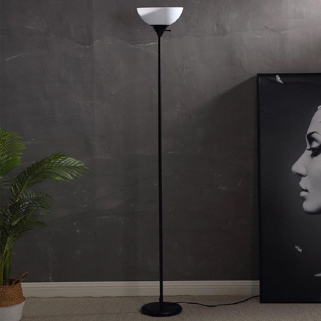 Brightech Sky Dome 72 in. Black Torchiere LED Uplight Floor Lamp