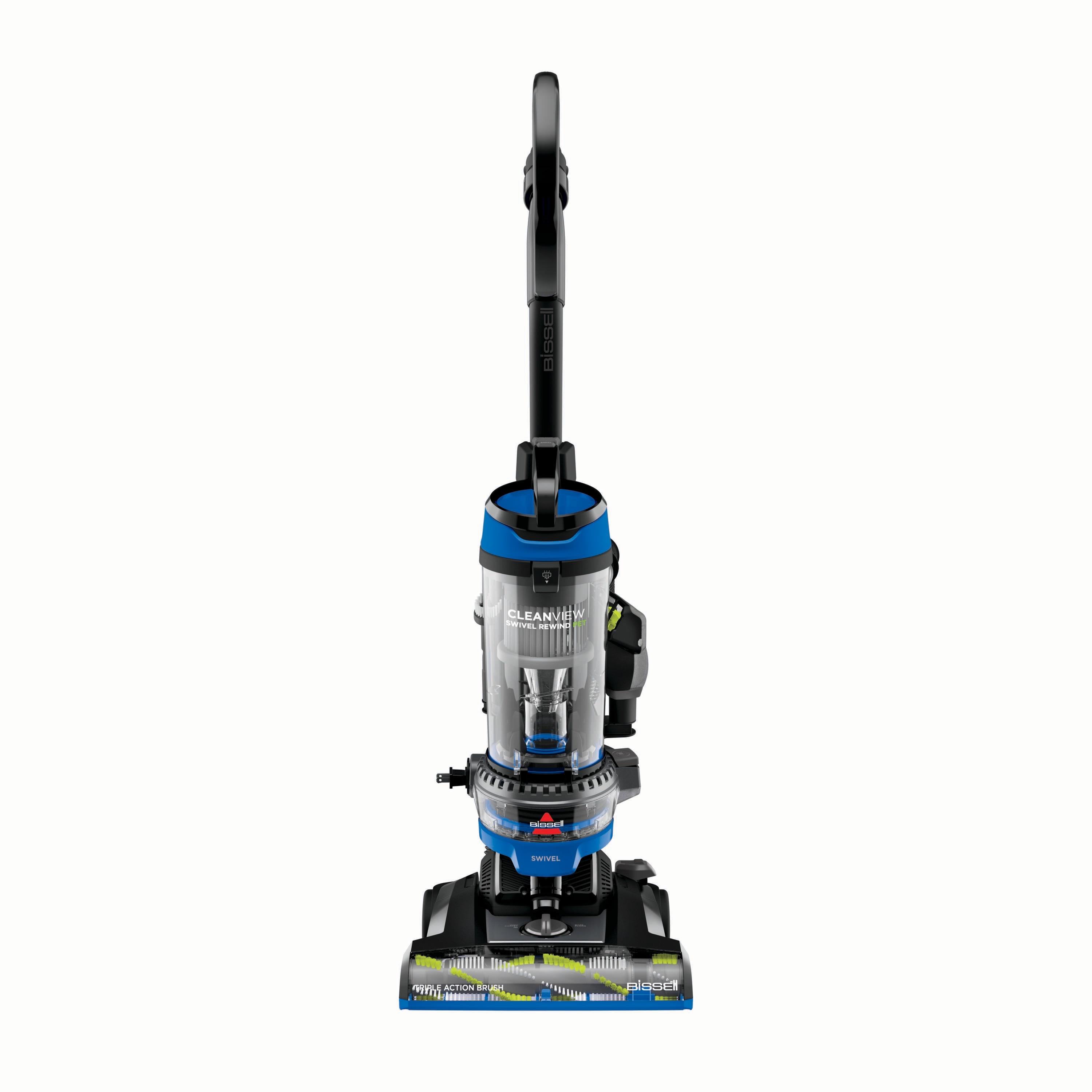 BISSELL CleanView Vacuum with Automatic Cord Rewind, TurboEraser Upholstery Tool, Triple Action Brush Roll Swivel Steering, Extension Wand, Easy-Empty Dirt Tank, Multi-Cyclonic Suction 3839
