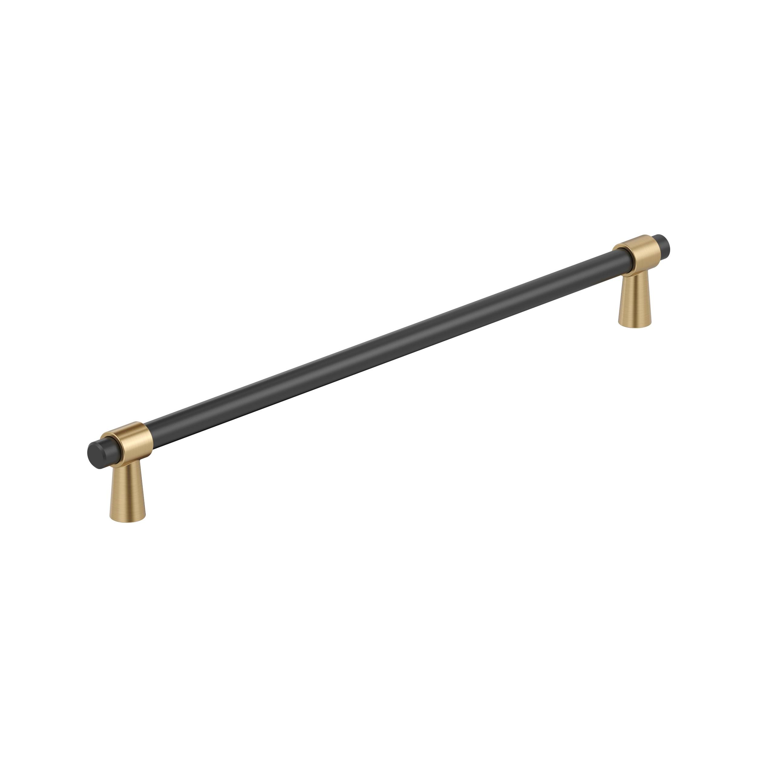 Amerock Mergence 12-5/8 inch (320mm) Center-to-Center Matte Black/Champagne Bronze Cabinet Pull