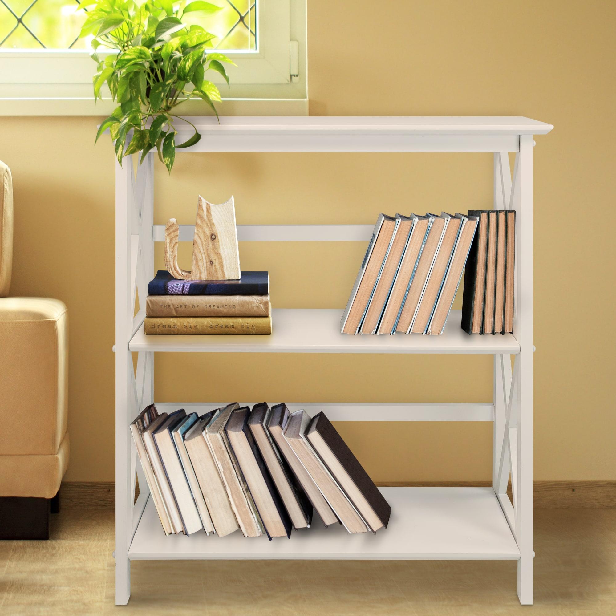 Ebern Designs Solid Wood Etagere Bookcase