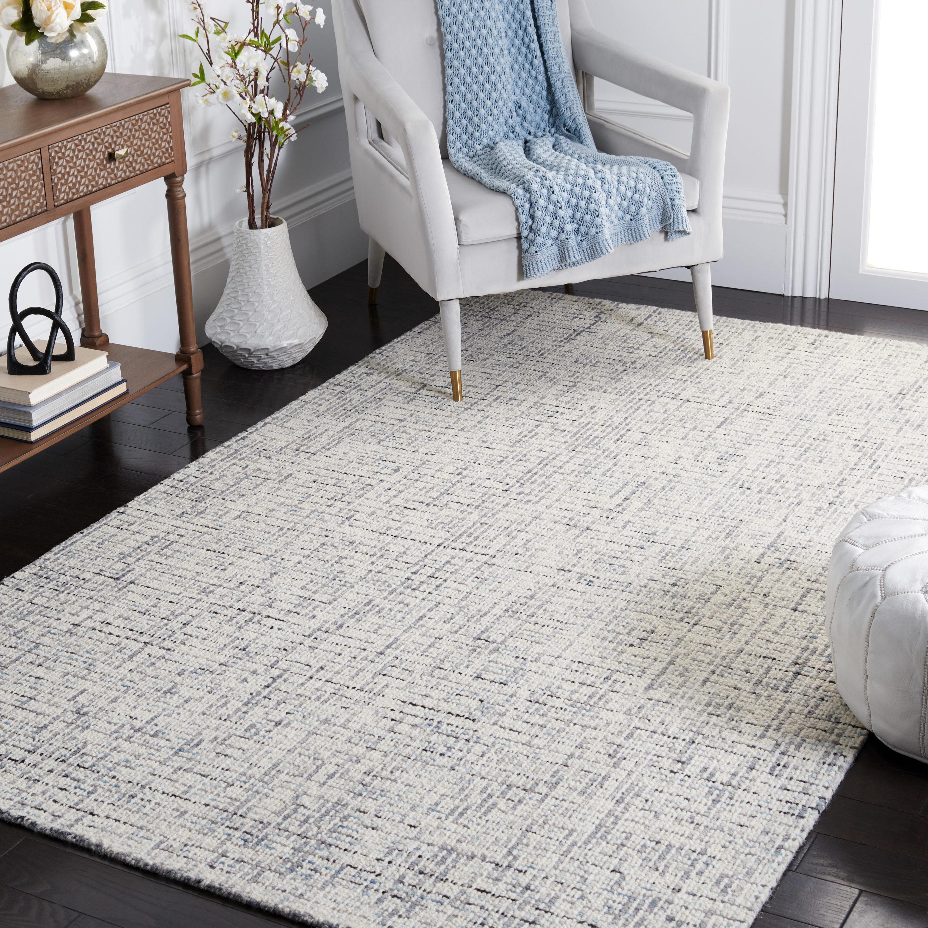 Abstract ABT468 Handmade Indoor Area Rug - Gray/Ivory - 6'x9' - Safavieh