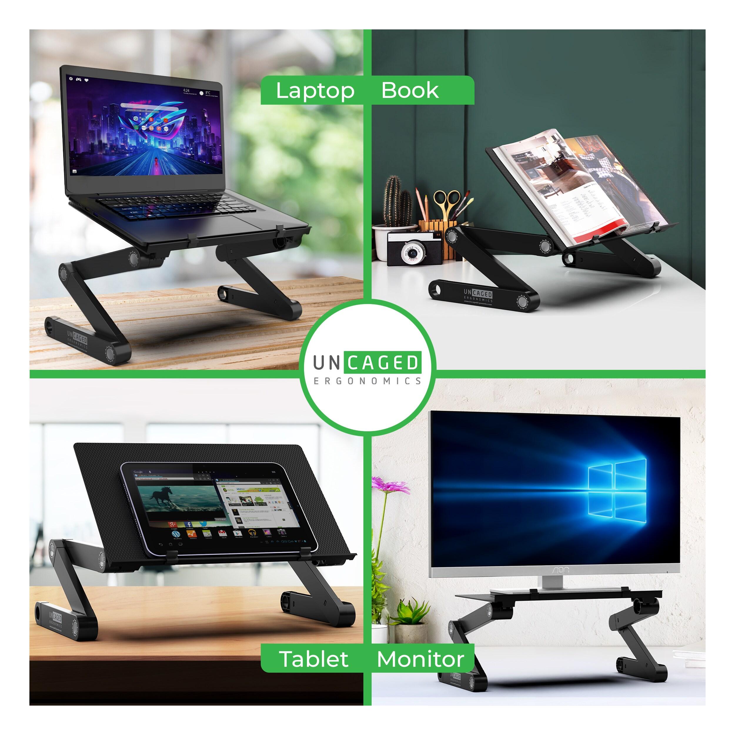 Uncaged Ergonomics WorkEZ Professional Adjustable, Compact, Multi-functional Laptop Desk