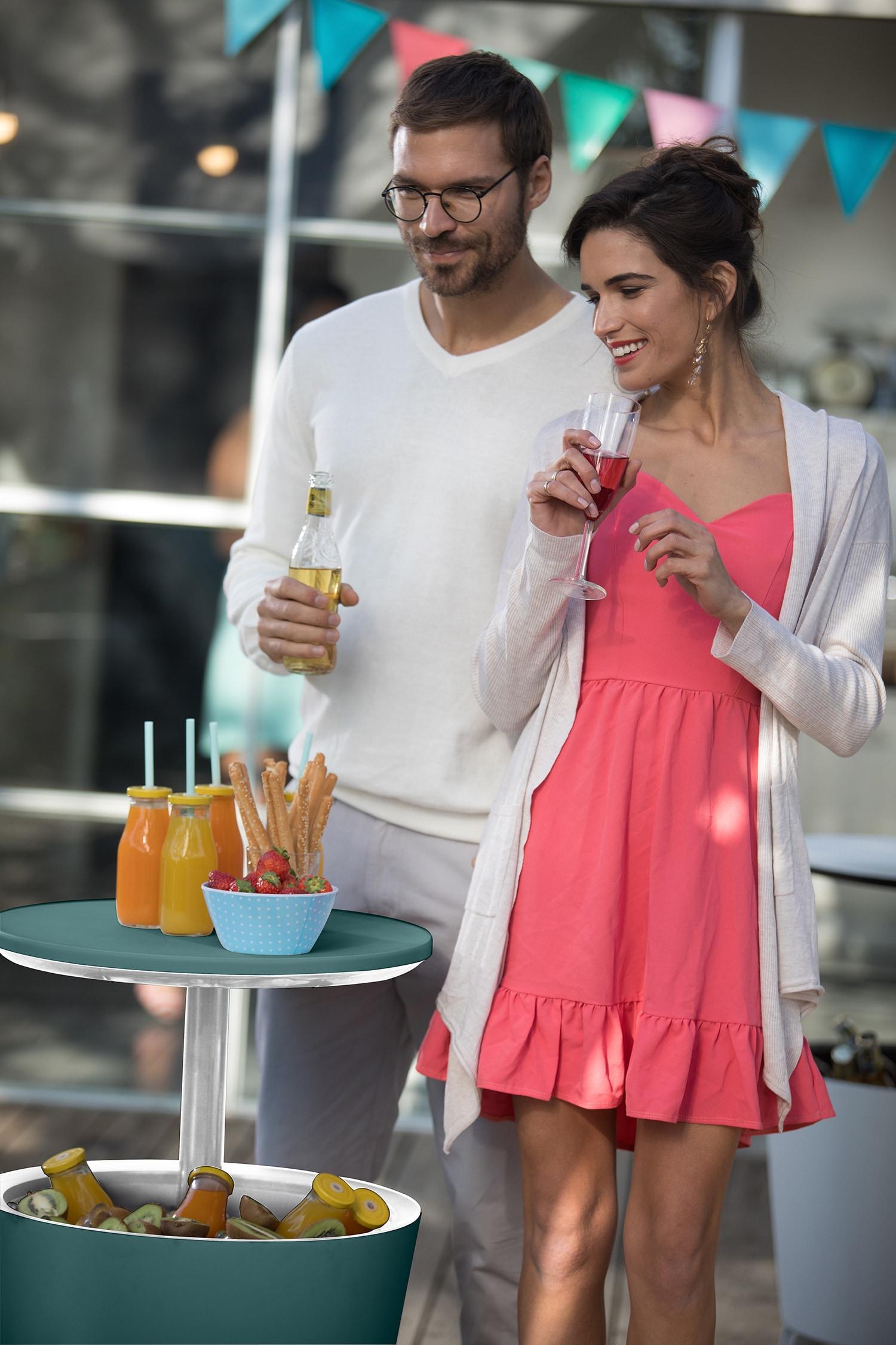 Keter 32 Qt. Cool Bar Cooler Outdoor Weather Resistant Patio Furniture 2 in 1 Pop Up Cocktail Side Table and Beverage Cooler Combo & Reviews | Wayfair