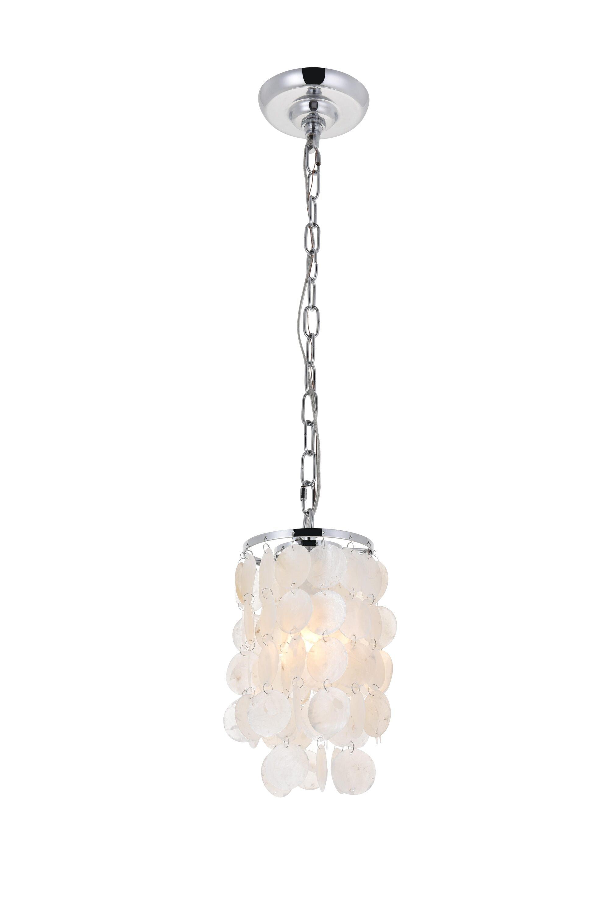 Elegant Lighting Selene 1 light Chrome Pendant