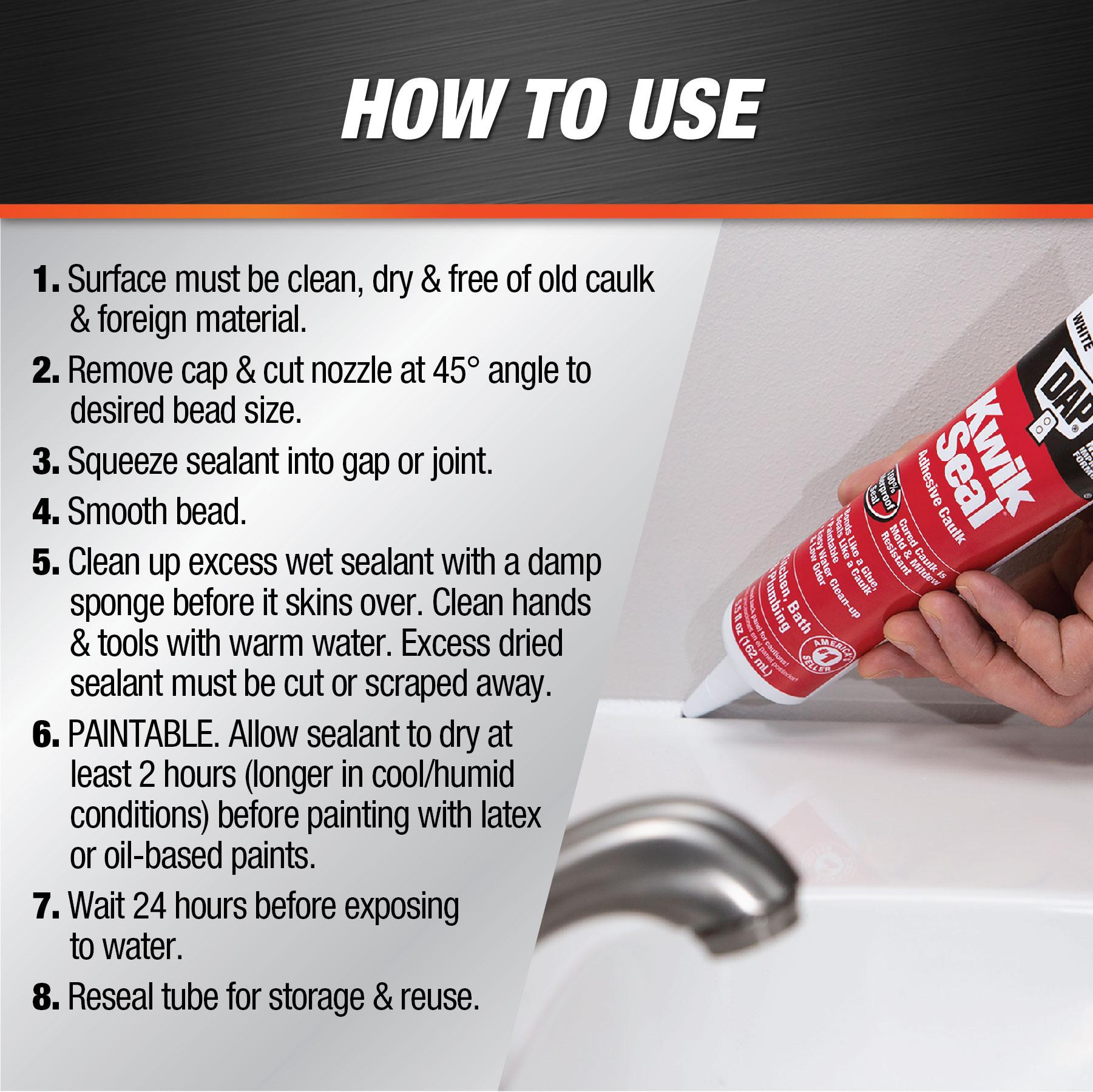DAP Kwik-Seal 5.5 oz Almond Kitchen & Bath Caulk