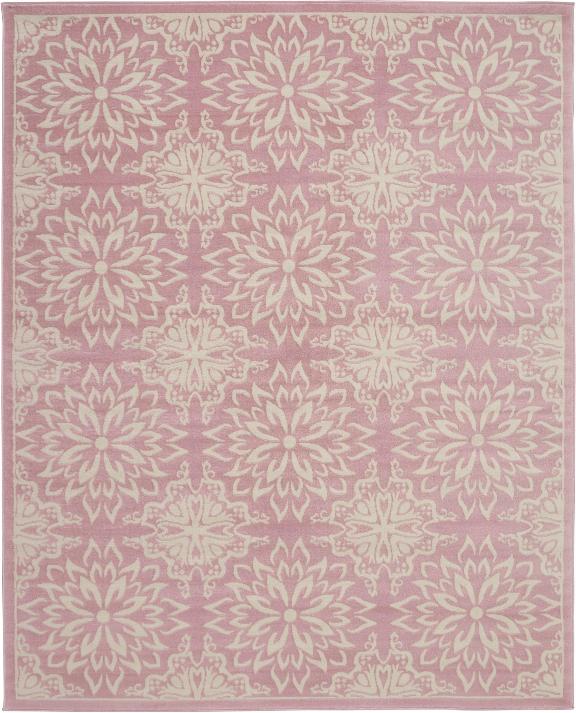 Nourison Jubilant 7' x 10' Ivory Pink Farmhouse Indoor Rug