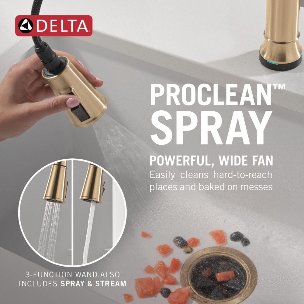 Renaldi Brushed Gold Touchless Pull-Down Kitchen Faucet