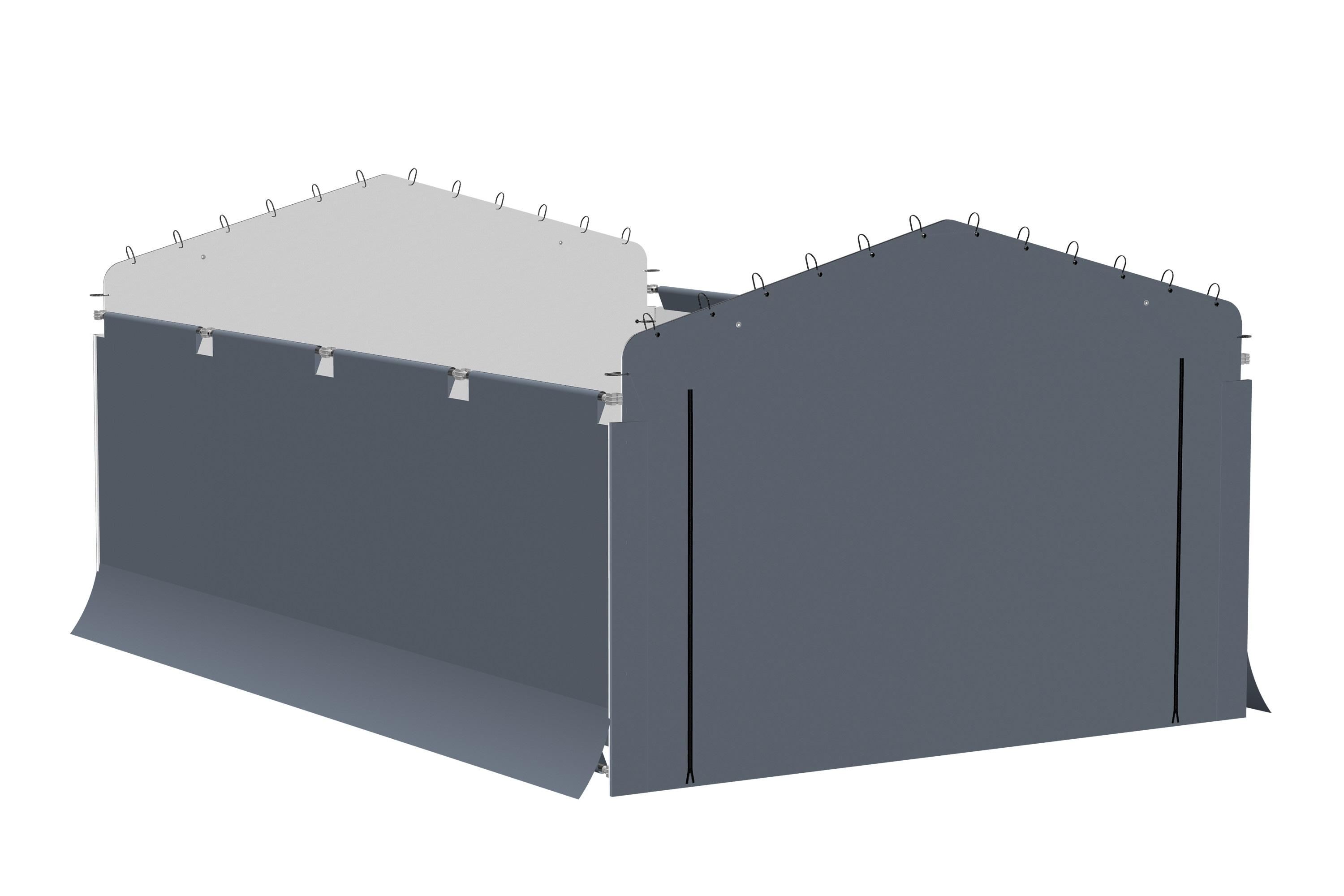 Arrow Arrow Gray Fabric Side Wall for Carport