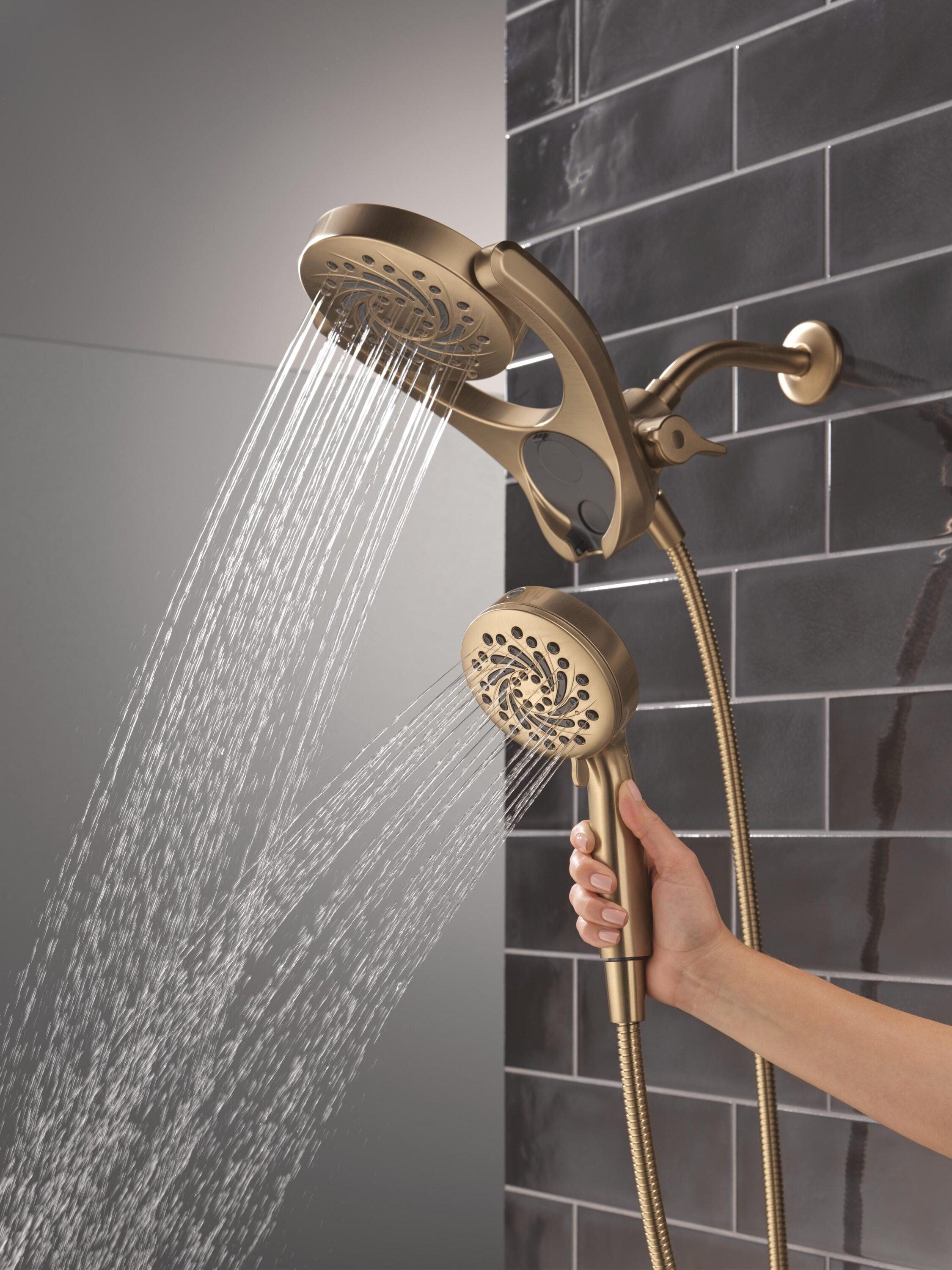5-Setting HydroRain 2-in-1 Dual Shower Head with ProClean Spray
