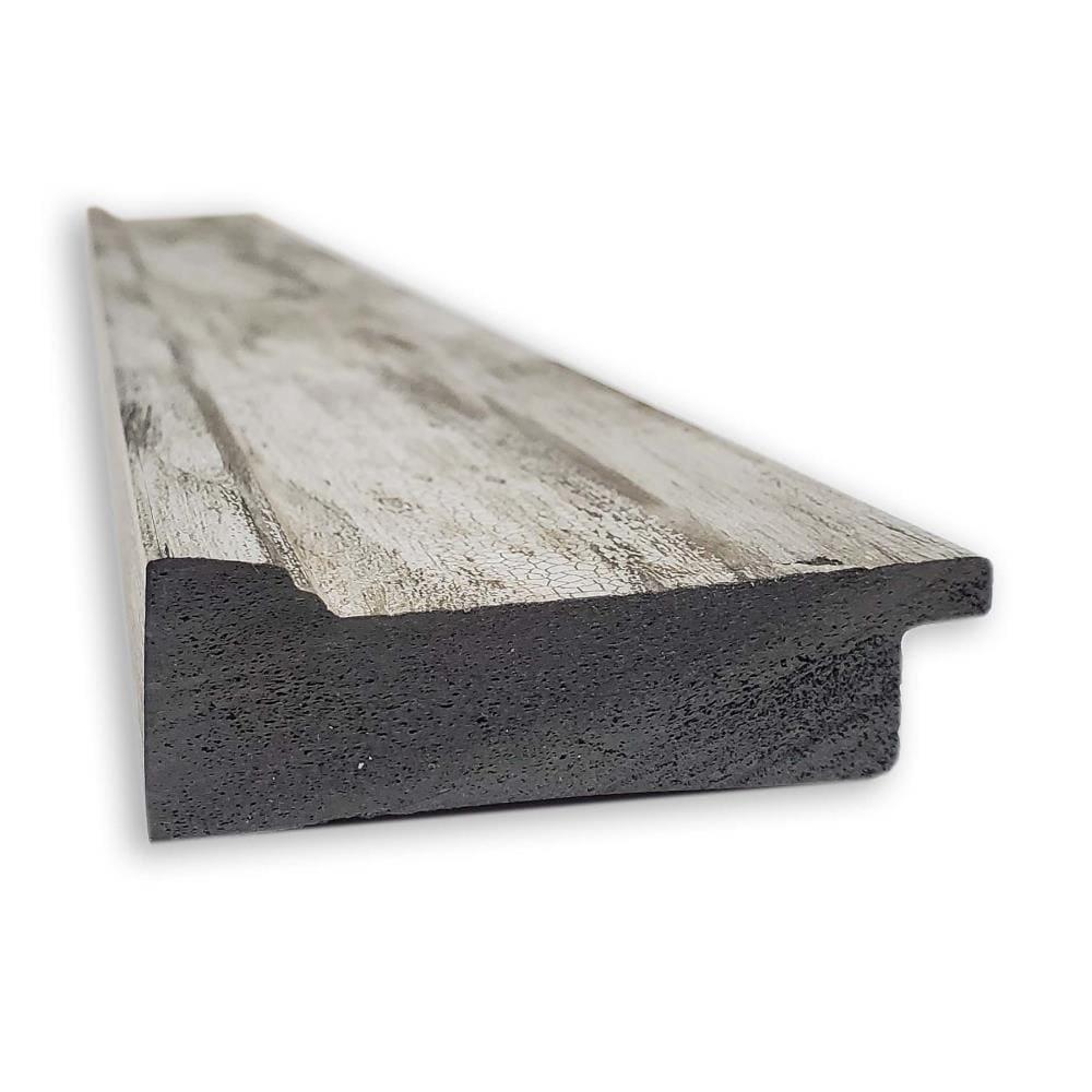 33" x 27" Crackled Framed Bathroom Vanity Wall Mirror Metallic - Amanti Art: Modern Rectangle, Beveled, No Assembly Required