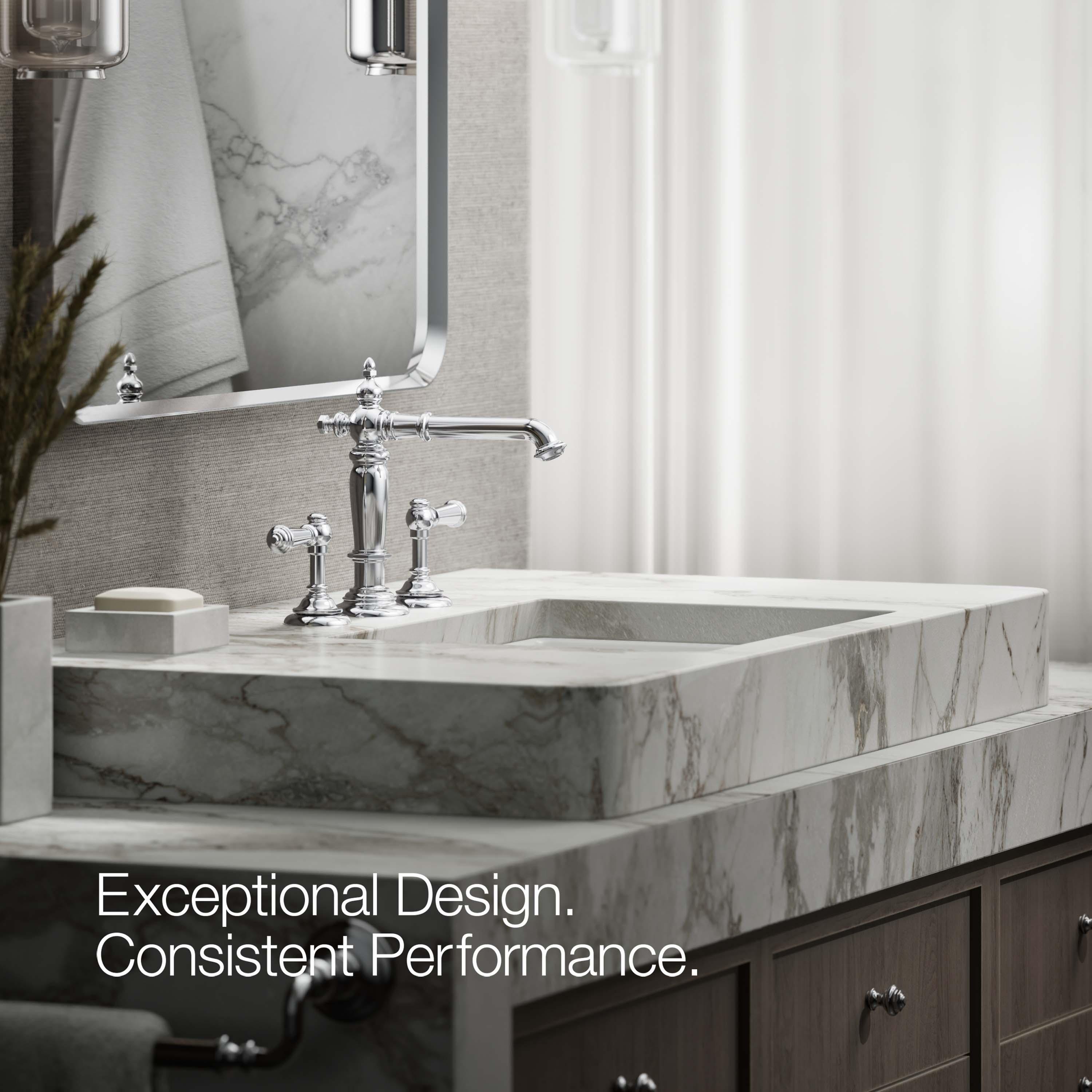 Artifacts® Widespread Bathroom Faucet with Drain Assembly