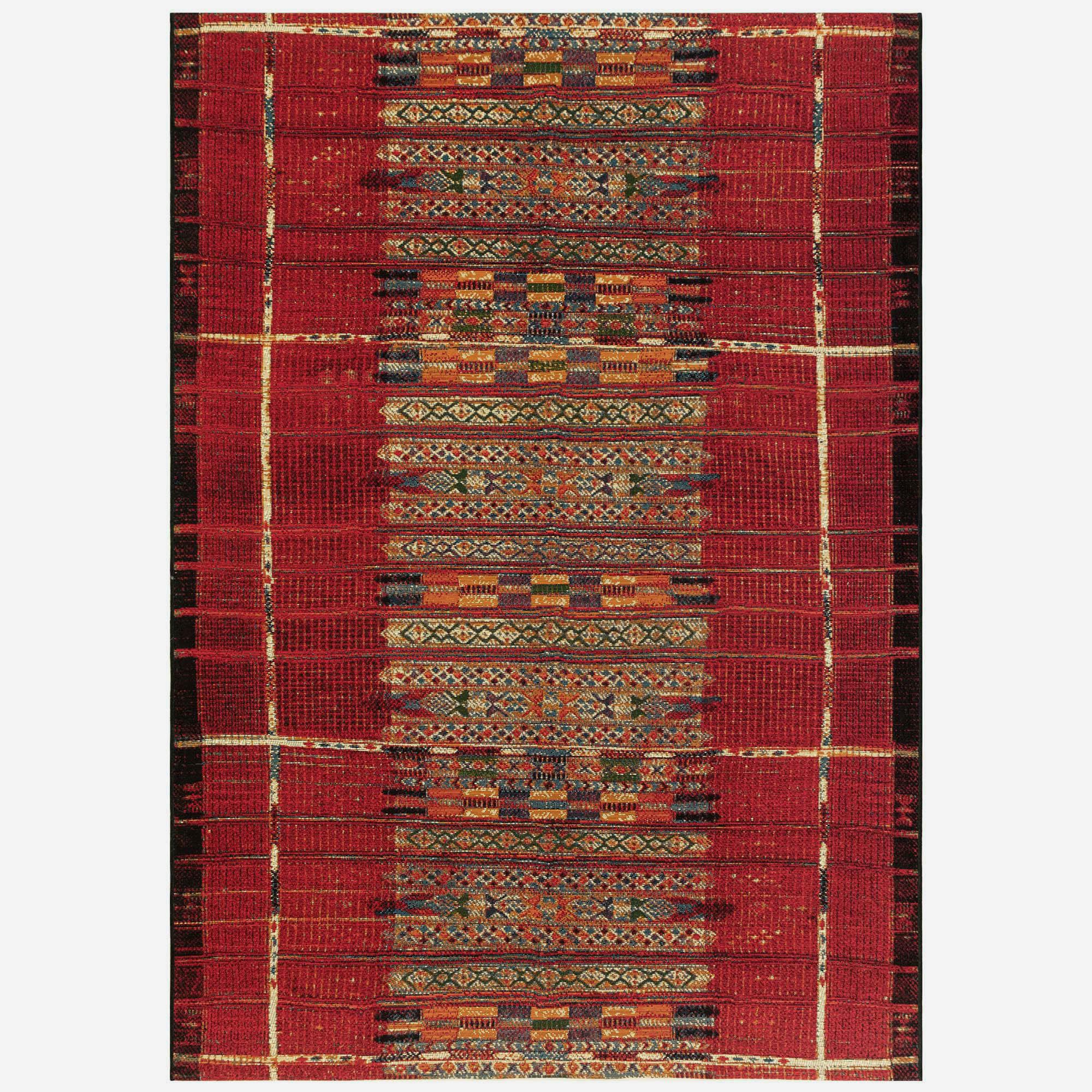 Liora Manne Marina Stripe Indoor/Outdoor Rug Red 6'6" x 9'4"