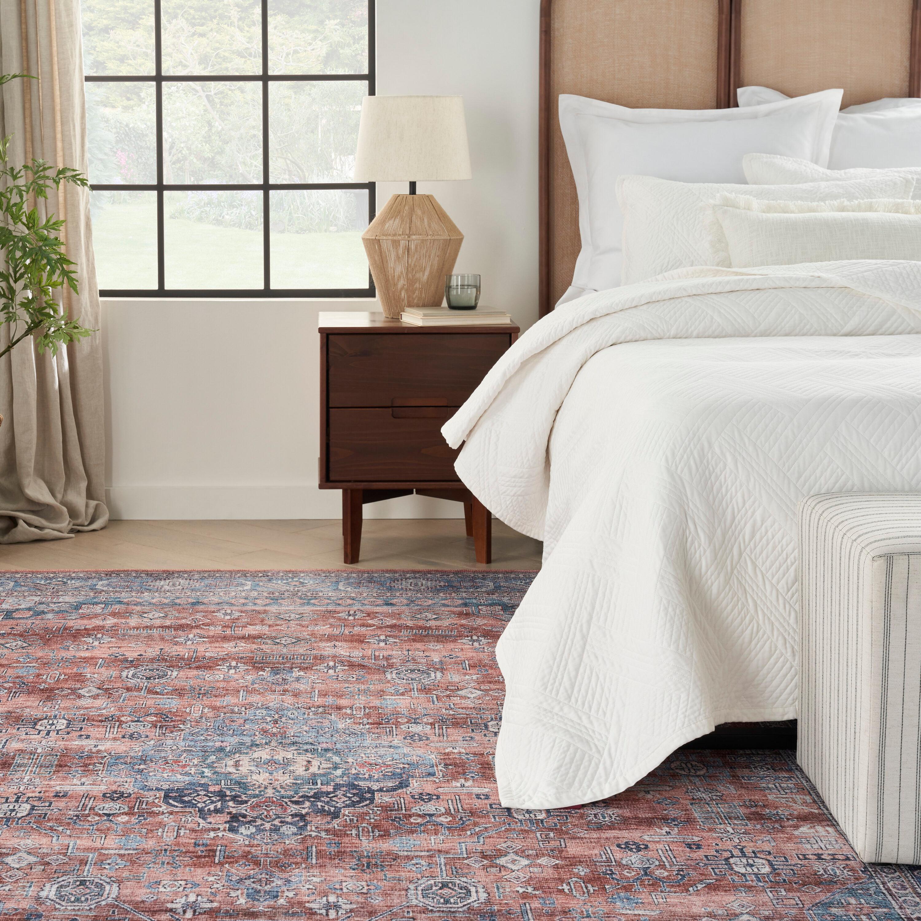 Nourison Washable Brilliance 7'10" x 9'10" Blue/Multi Vintage Indoor Rug