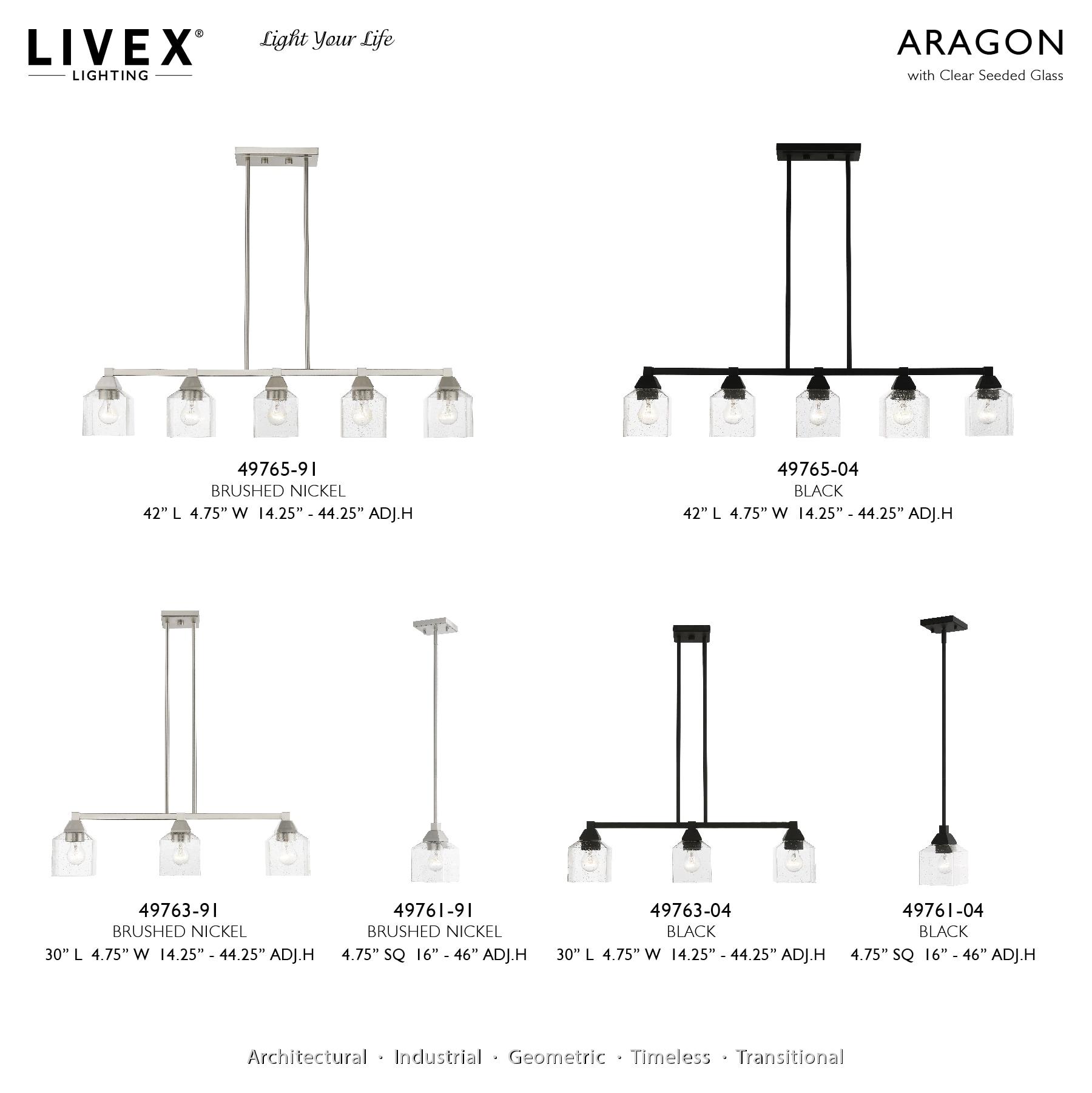 Livex Lighting Aragon 1 - Light Vanity in  Brushed Nickel