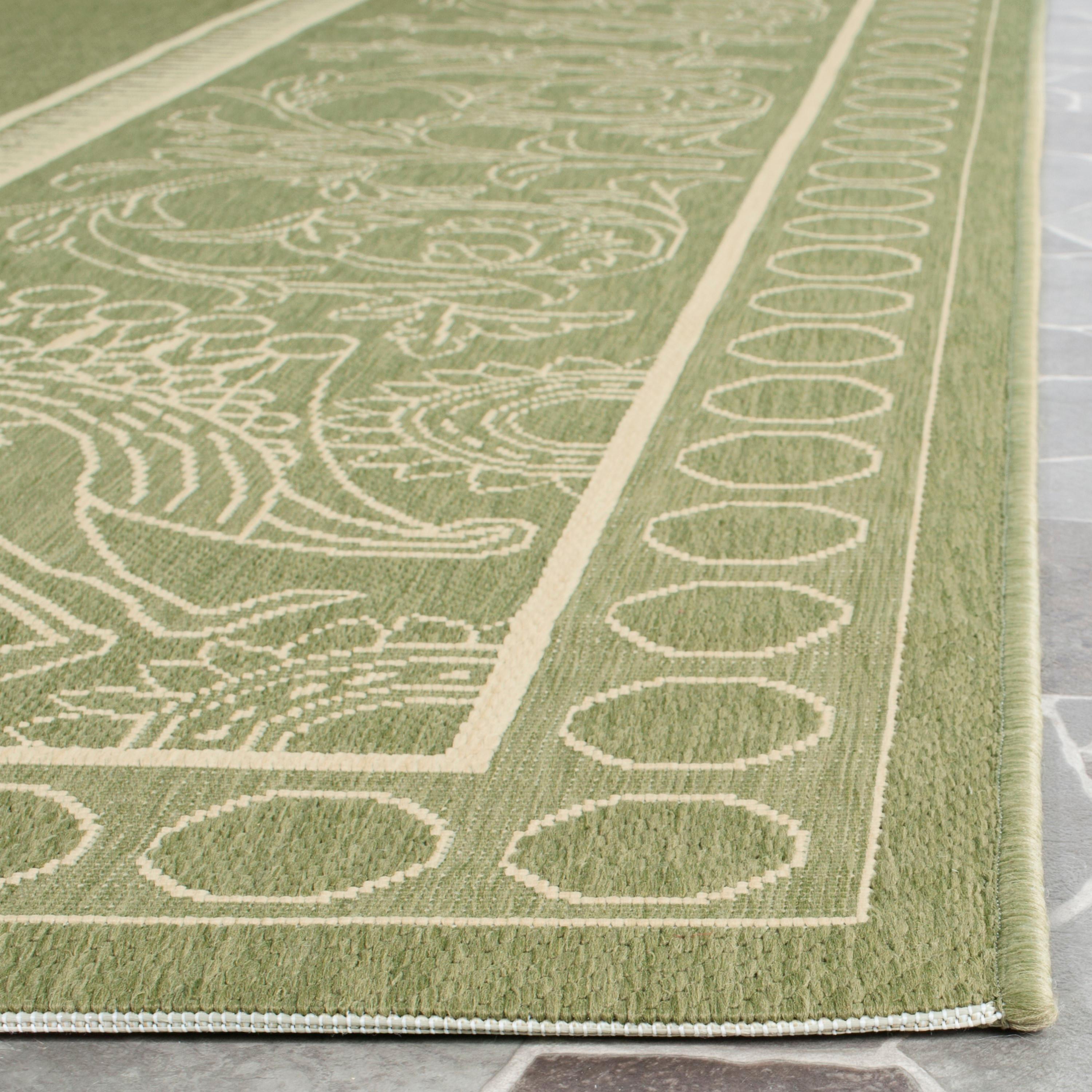 Courtyard CY2965 Power Loomed Indoor/Outdoor Area Rug - Olive/Natural - 5'3"x7'7" - Safavieh.