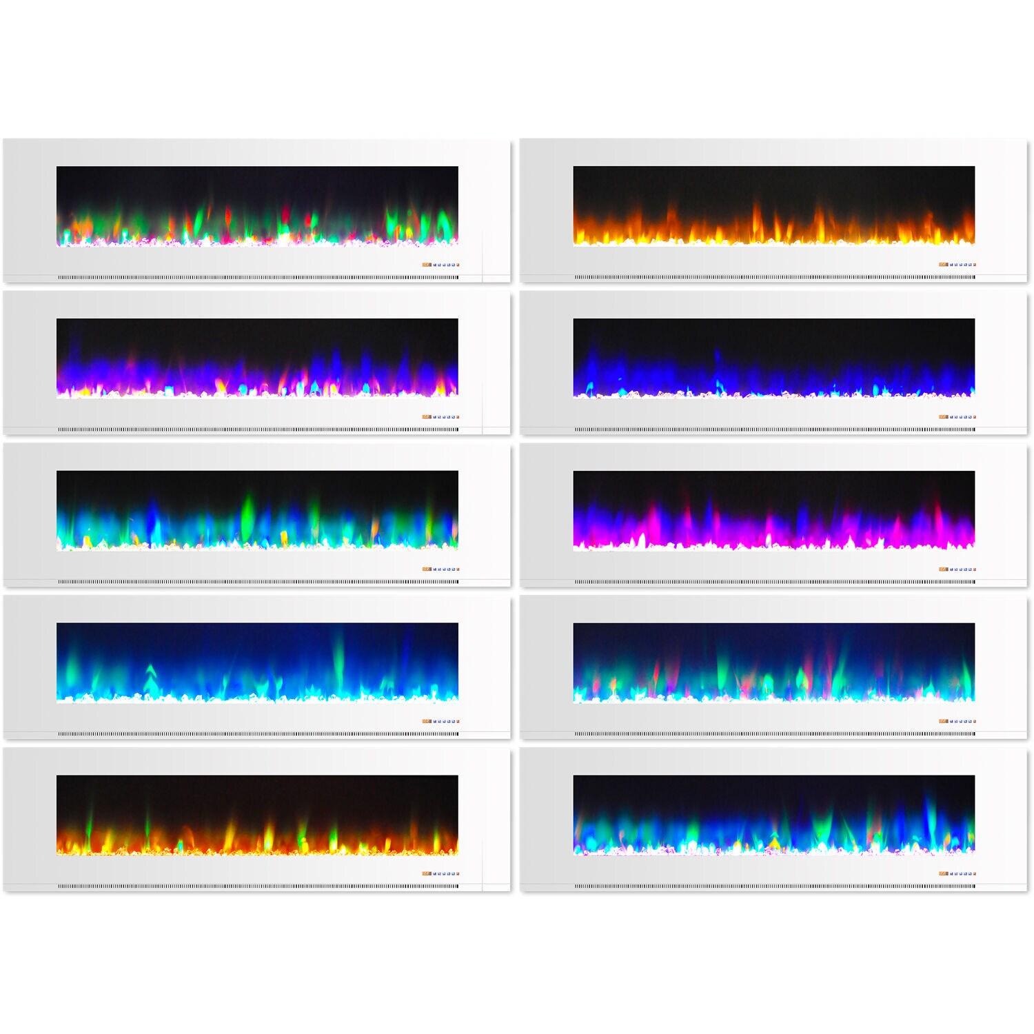 Cambridge Cambridge Wall Mount Electric Fireplace Heater with Remote Control for Indoor Use in Living Room, Bedroom, Home Office
