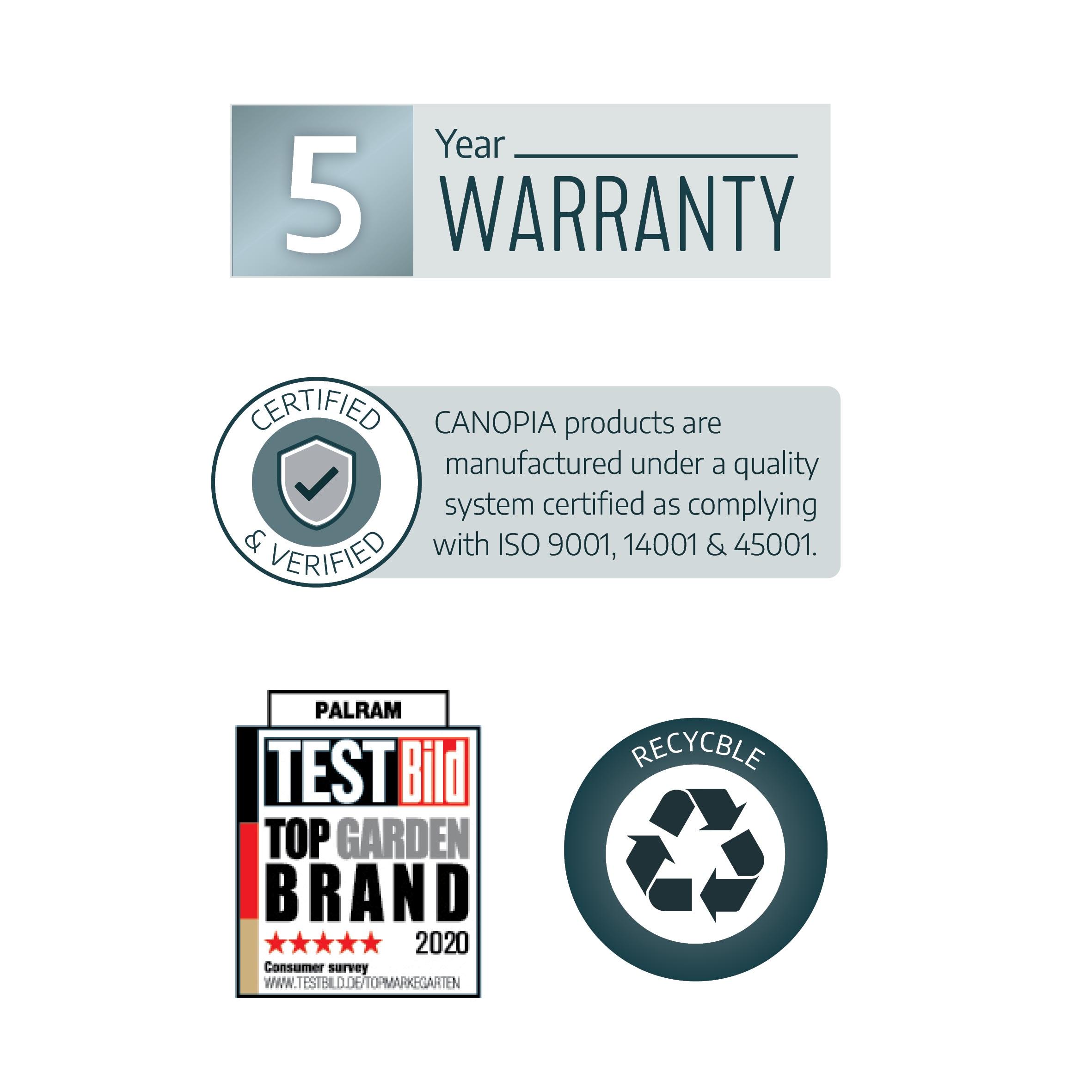 Canopia Palram - Canopia Oasis 12' x 10' Hexagonal Walk-In Hobby Polycarbonate Aluminum Frame Greenhouse Outdoor Living Structure - Gray