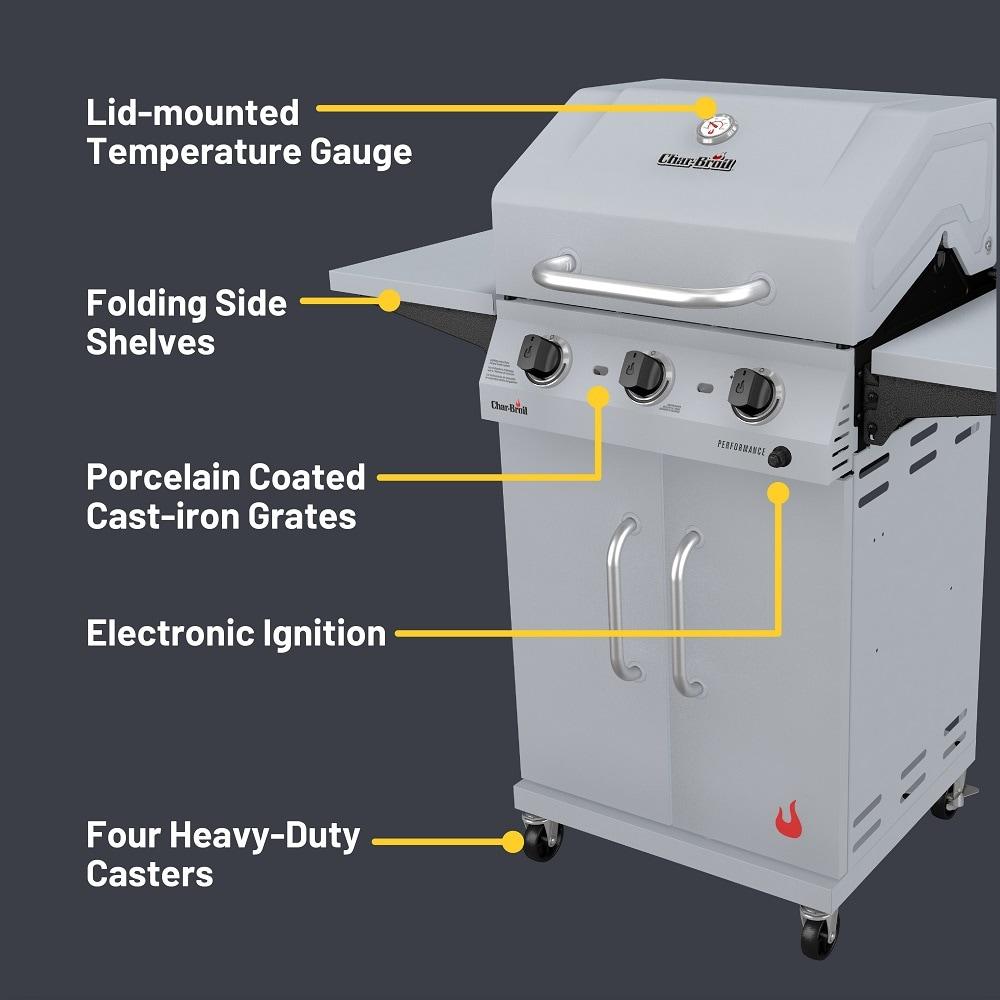 Charbroil Performance Series 3-Burner Propane Gas Grill Cabinet