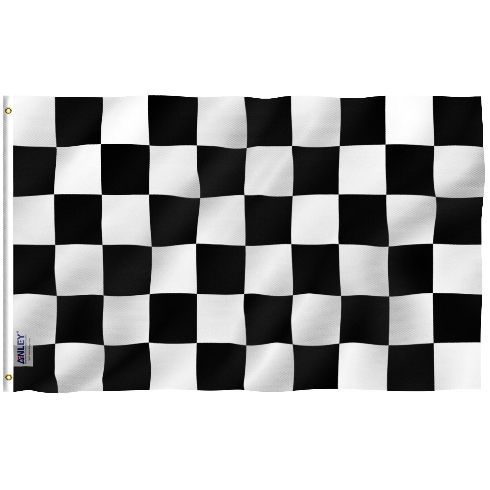 3x5 Foot Black and White Checkered Polyester Racing Flag