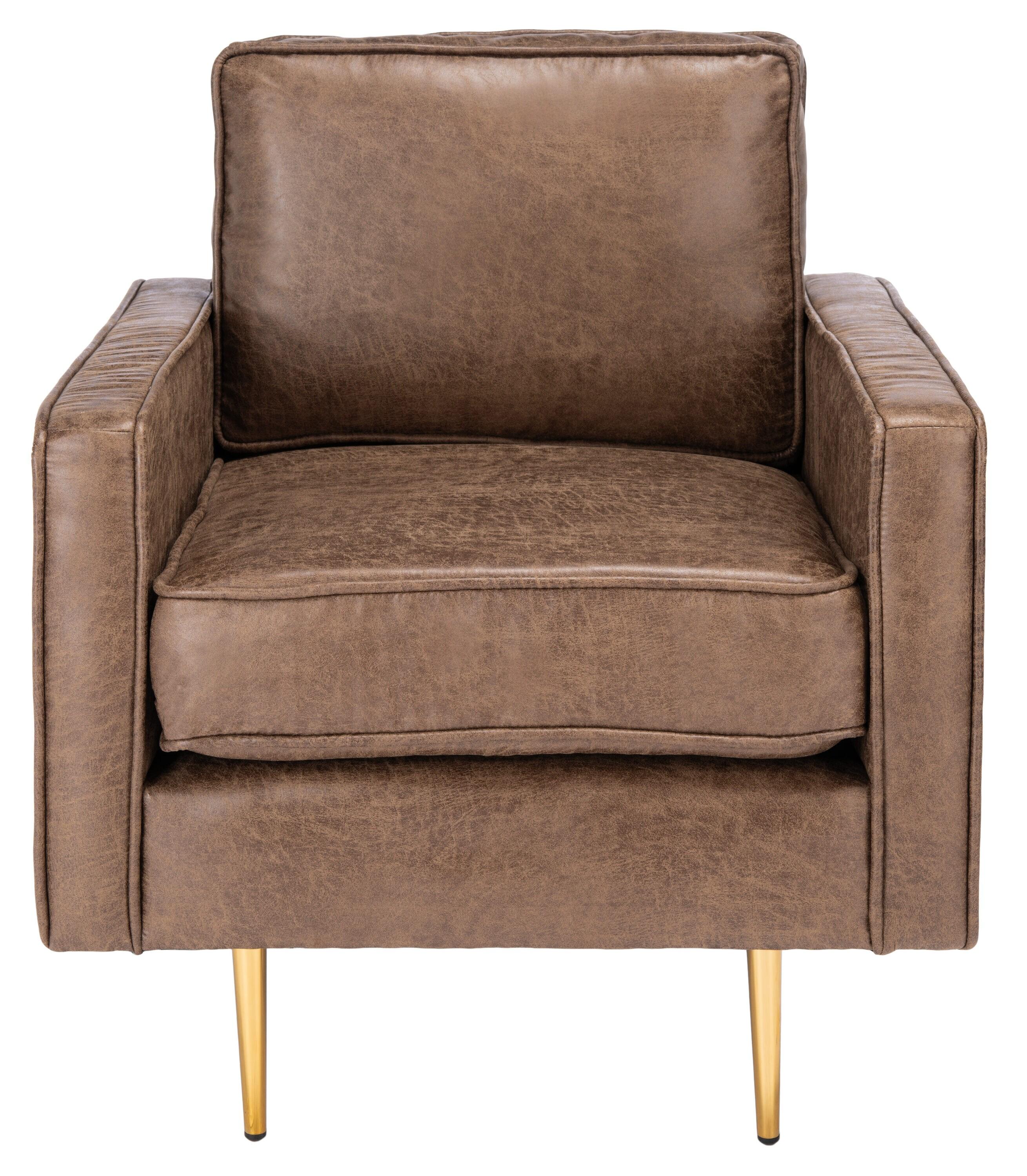 Paityn Accent Chair - ACH2000 - Brown/Gold - Safavieh