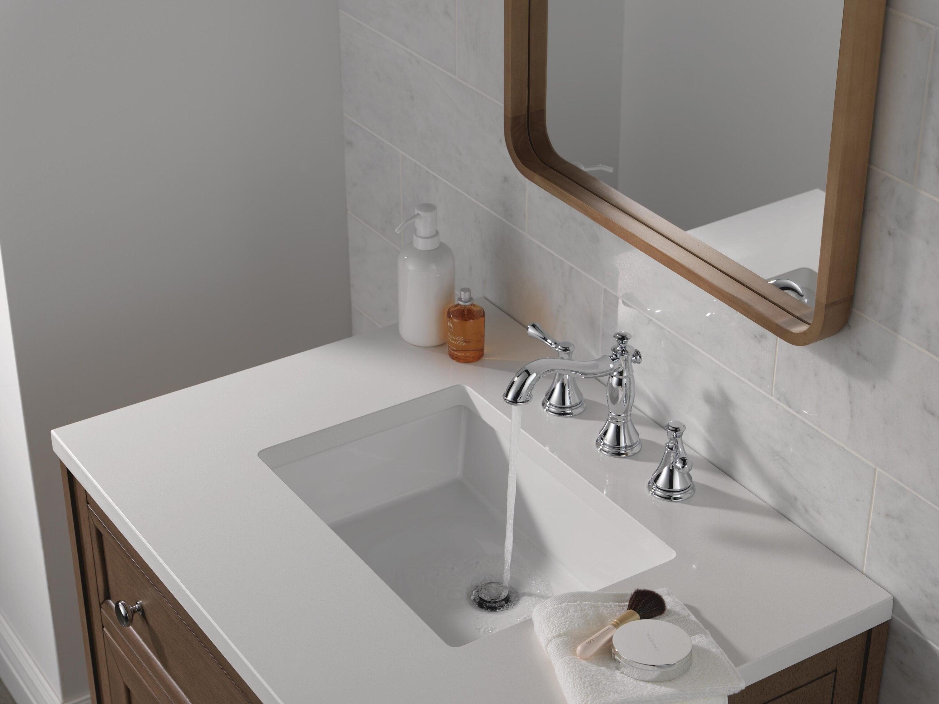 Cassidy Widespread Bathroom Faucet 3 Hole, 2-handle Bathroom Sink Faucet with Drain Assembly