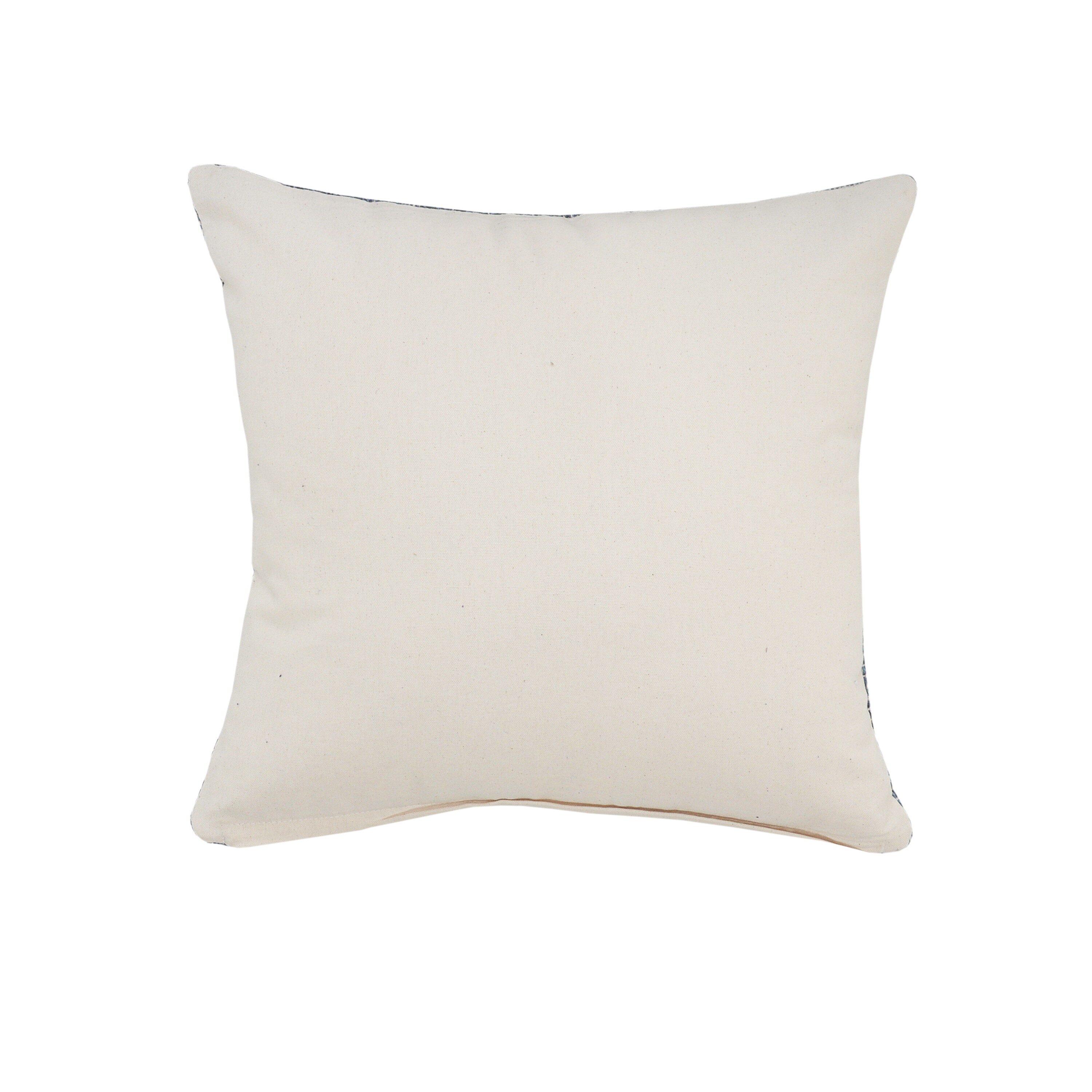 Elm & Oak Modern Traditional Blue Diamond Geometric Throw Pillow