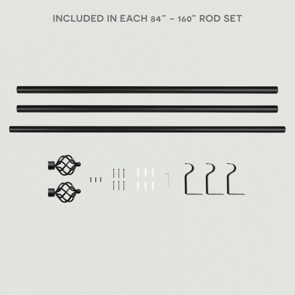 Exclusive Home Exclusive Home Torch Curtain Rod and Coordinating Finial Set, Adjustable