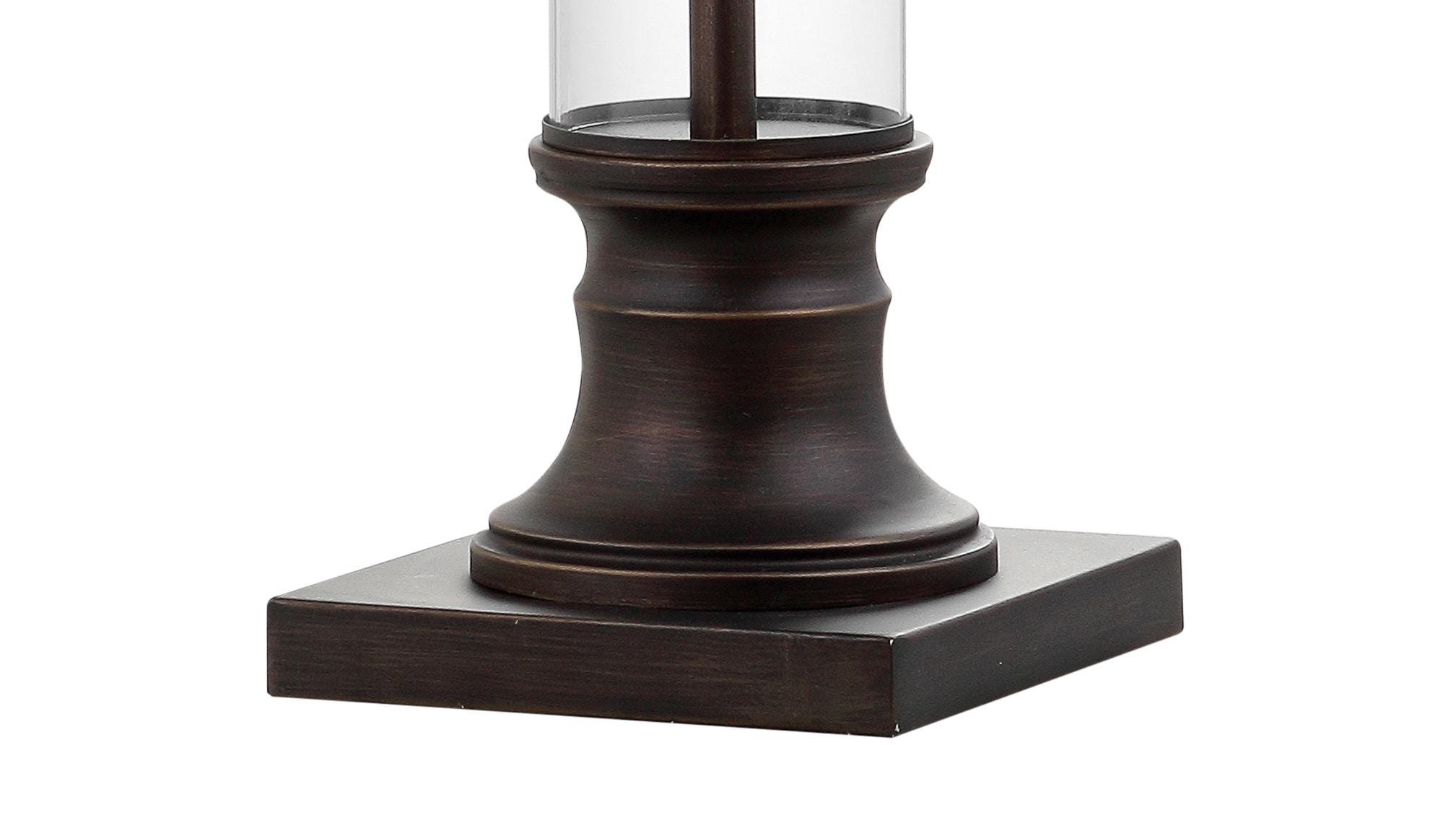 JONATHAN Y Hunter 32" Metal/Glass LED Table Lamp, Bronze (Set of 2)