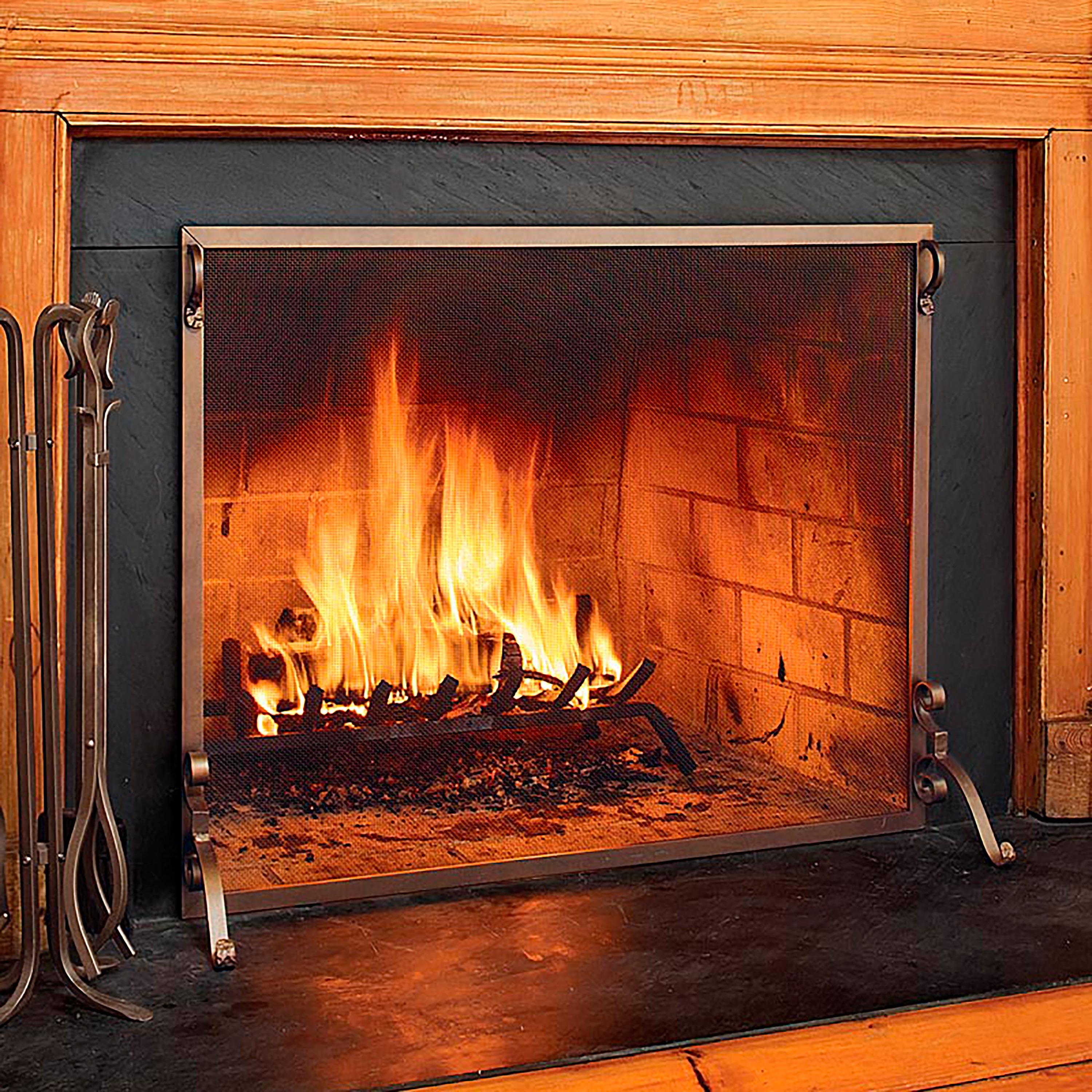 Plow & Hearth Steel Fireplace Screen