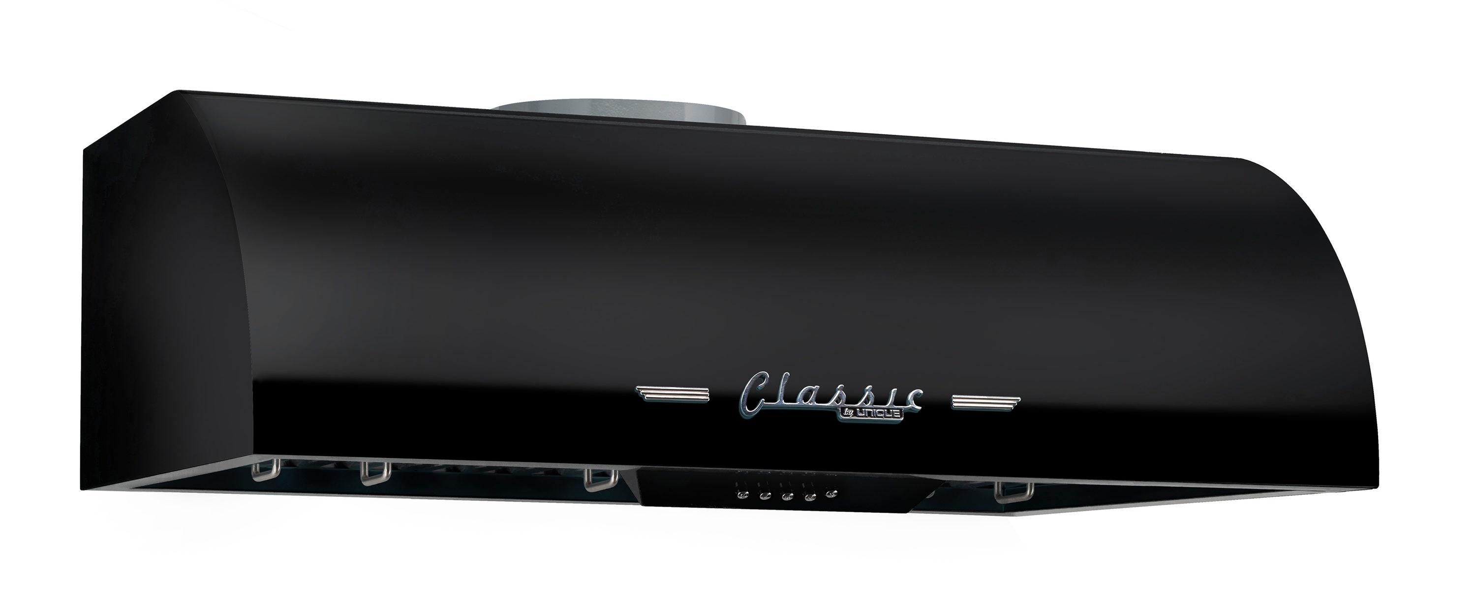 Classic Retro 24" 500 CFM Ducted Under Cabinet Range Hood with Stainless Steel Baffles and Light