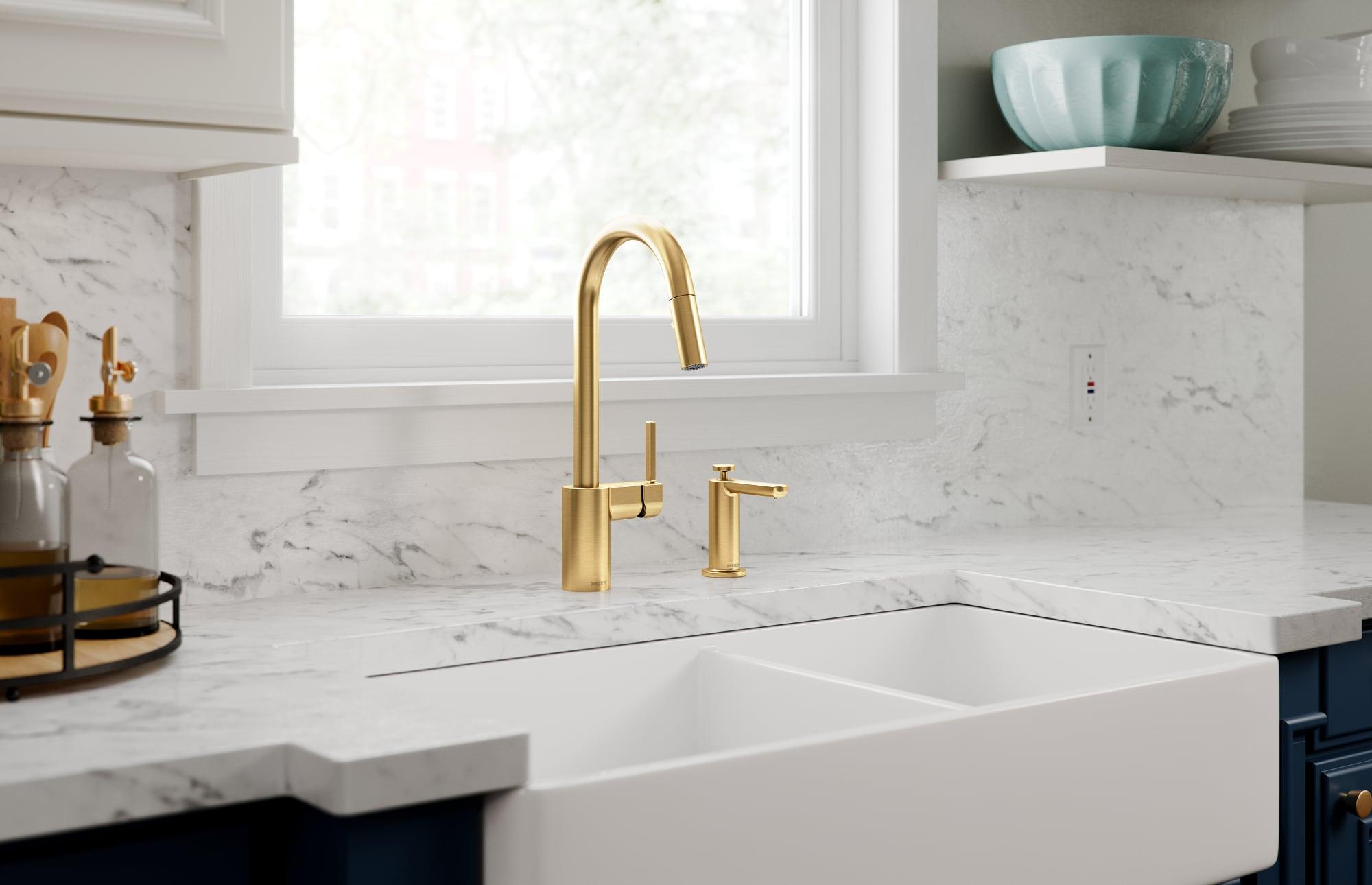 Moen Align One Handle Modern Kitchen Pulldown Faucet with Reflex and Power Clean Technology