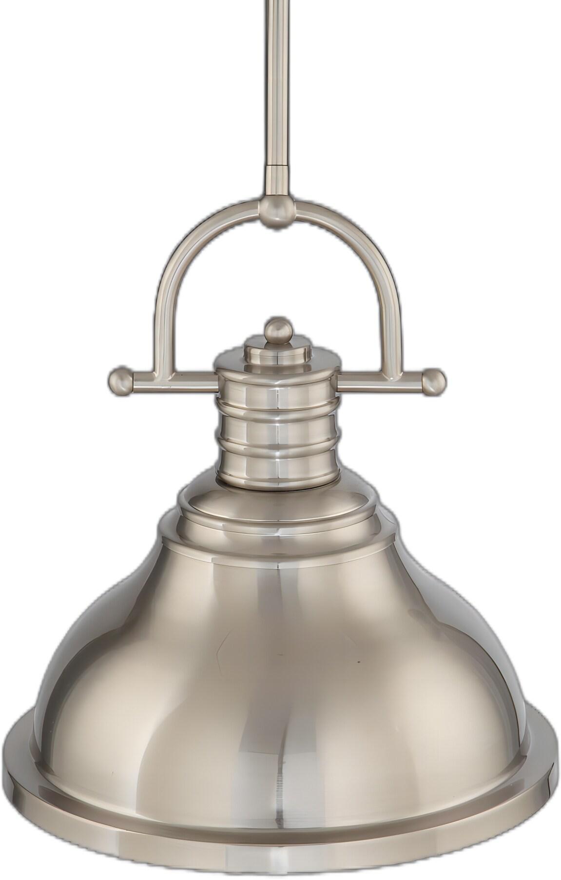 Volume Lighting  1-Light Indoor Brushed Nickel Downrod Pendant - Brushed Nickel