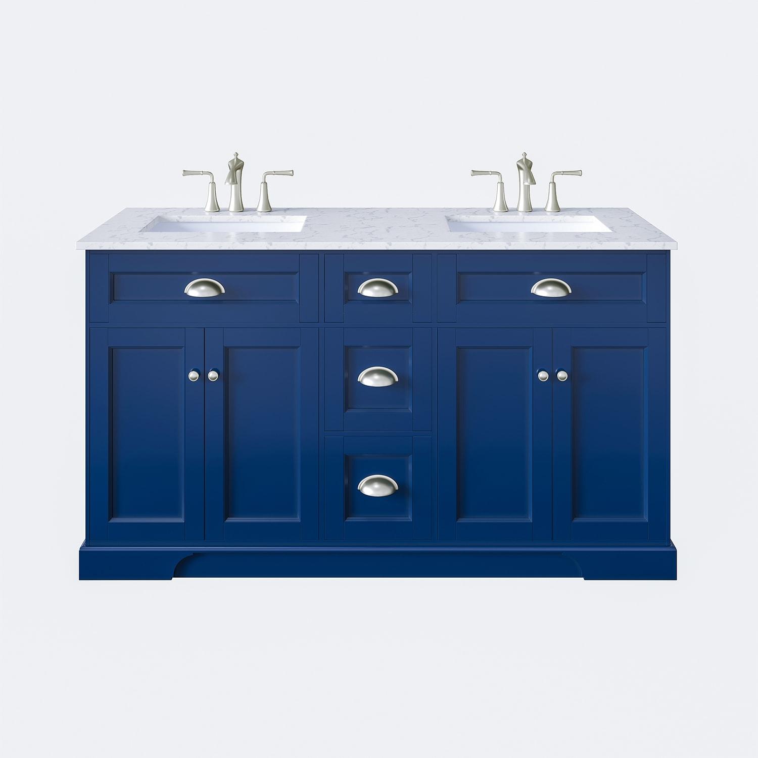 Eviva Epic Transitional Blue Bathroom Vanity