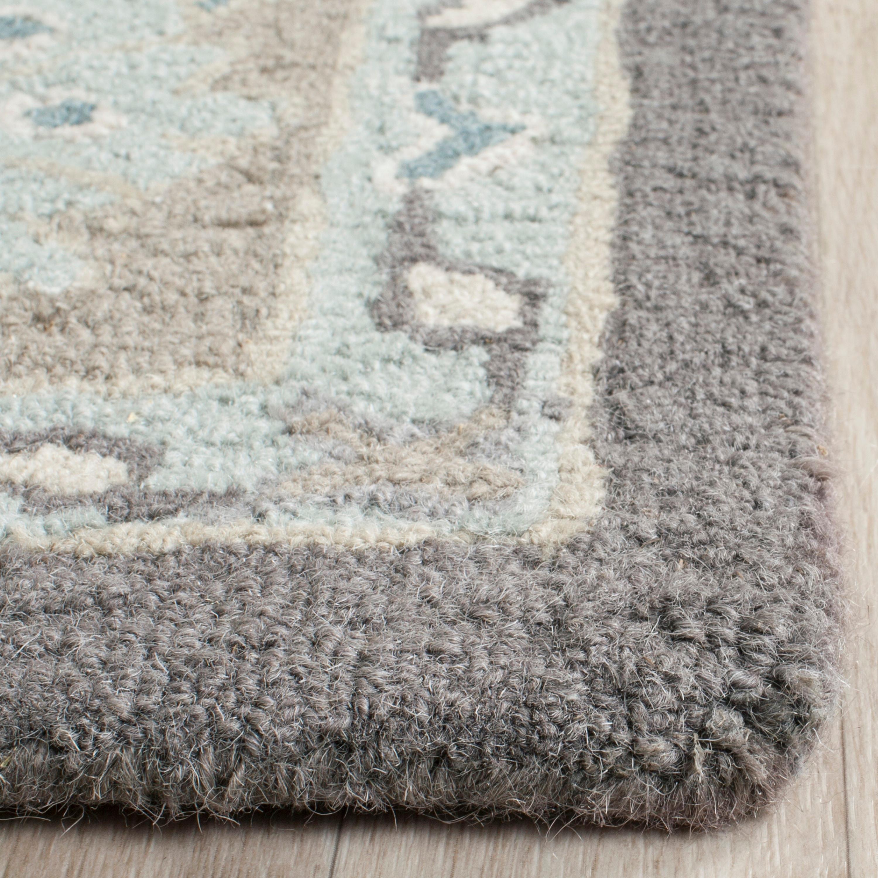 Blossom BLM217 Hand Tufted Area Rug - Dark Grey/Light Brown - 8'x10' - Safavieh.