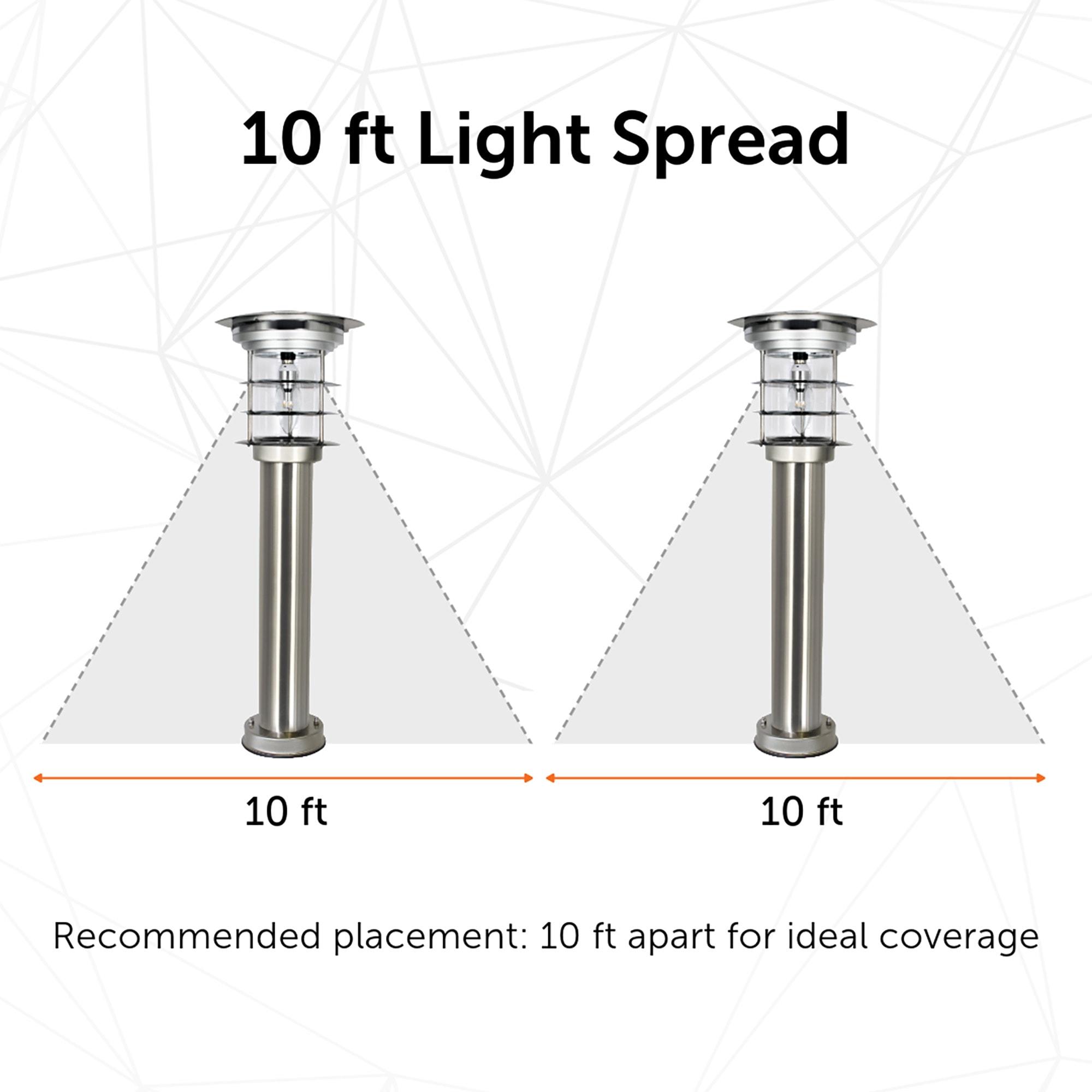 Gama Sonic Stainless Steel Solar Bollard Lamp with EZ Anchor