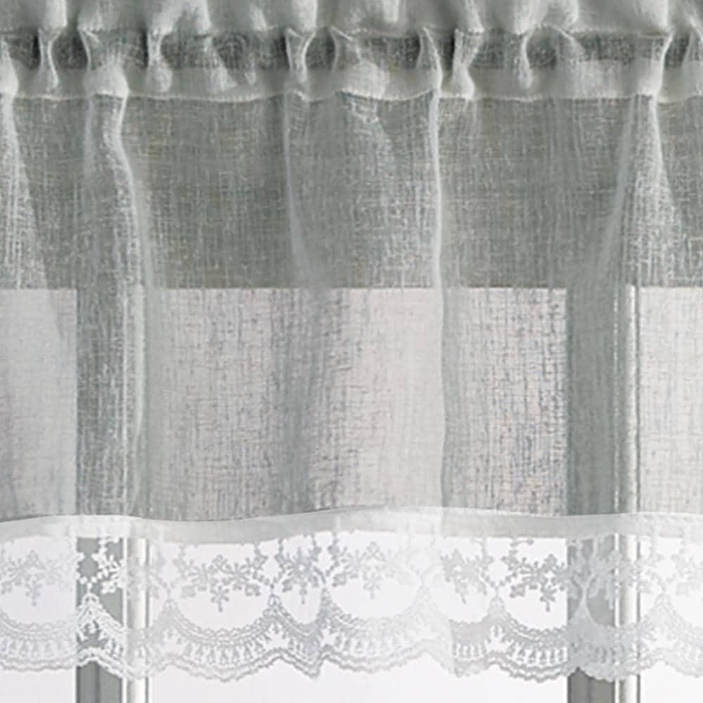 Rosalind Wheeler Juniata Tailored 55'' W Kitchen Curtain in Gray (Set of 3)