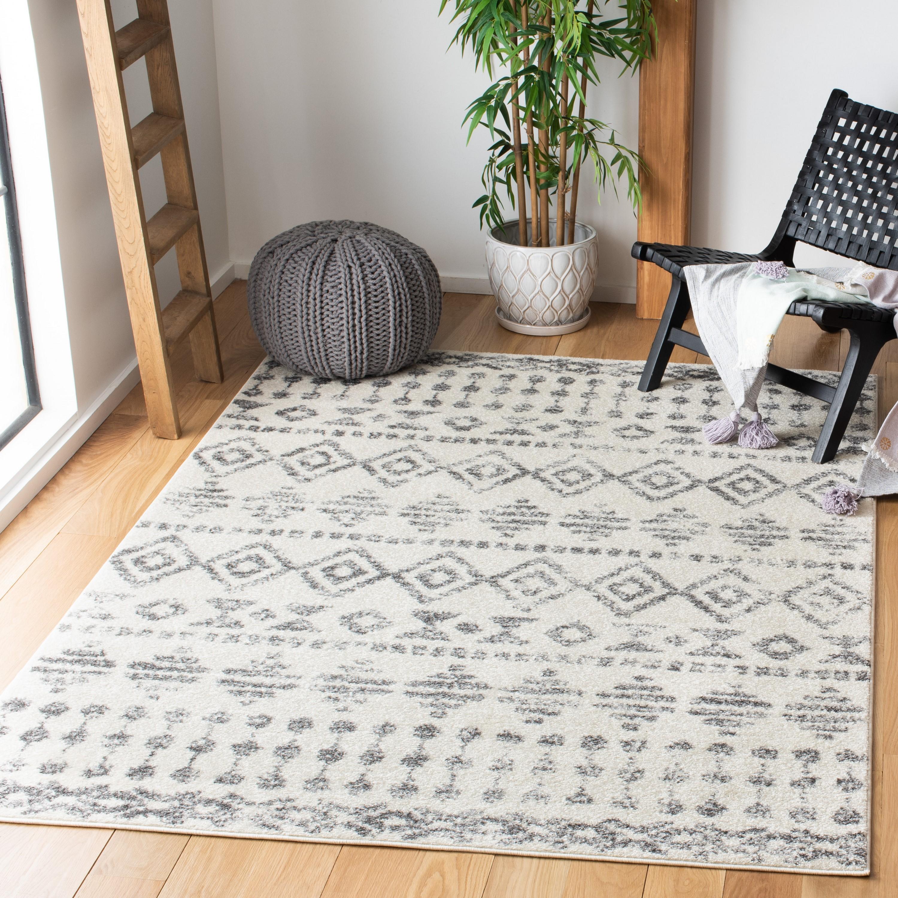 Tulum TUL656 Power Loomed Area Rug - Ivory/Grey - 4'5"x6'5" - Safavieh.